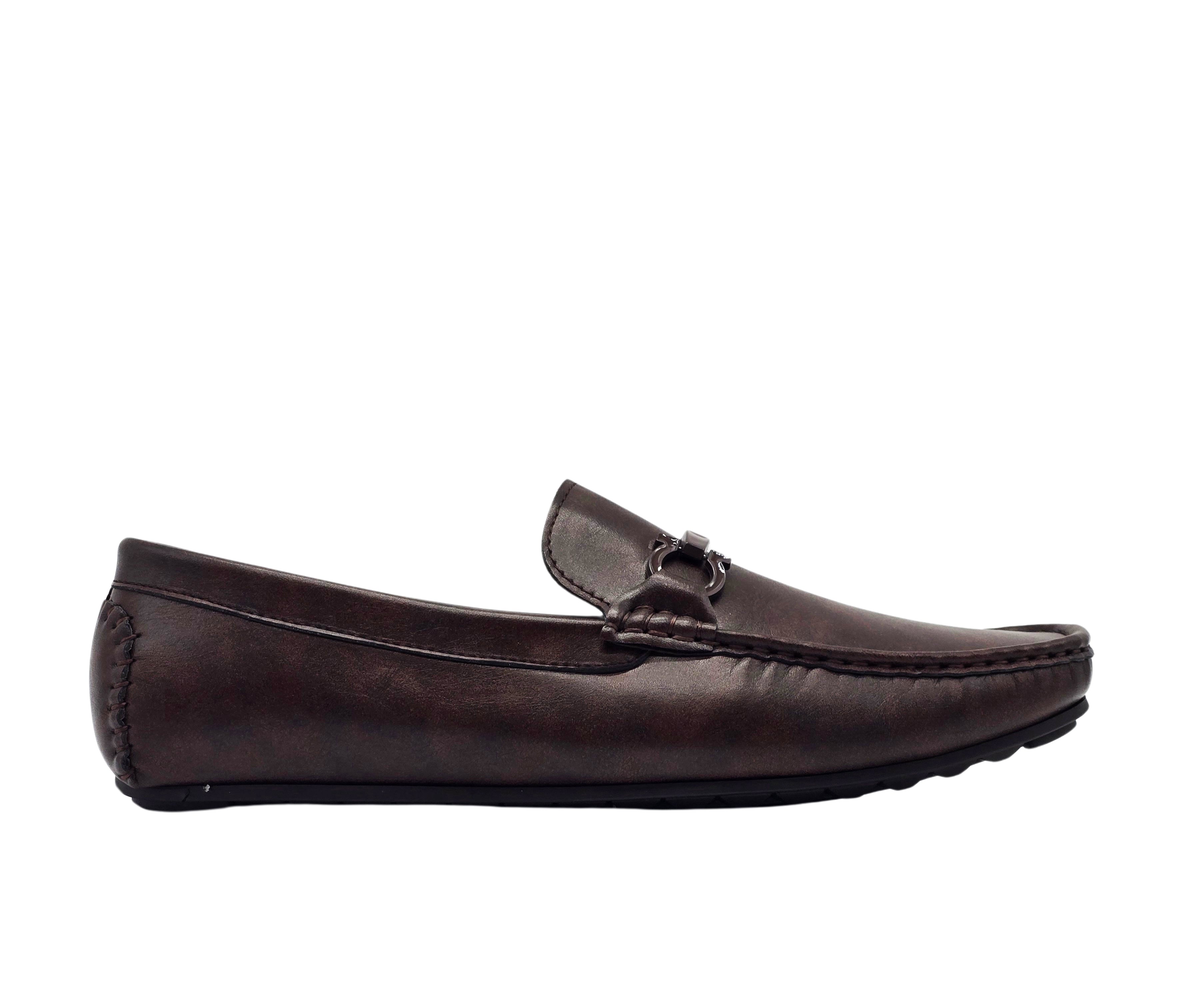 SEDAGATTI MEN'S FANCY LOAFERS (BROWN)