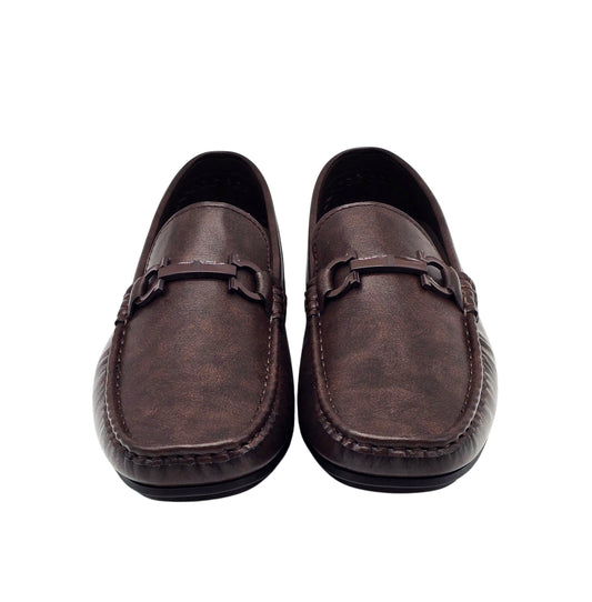 SEDAGATTI MEN'S FANCY LOAFERS (BROWN)