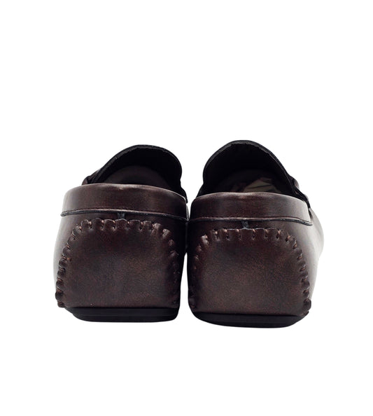 SEDAGATTI MEN'S FANCY LOAFERS (BROWN)