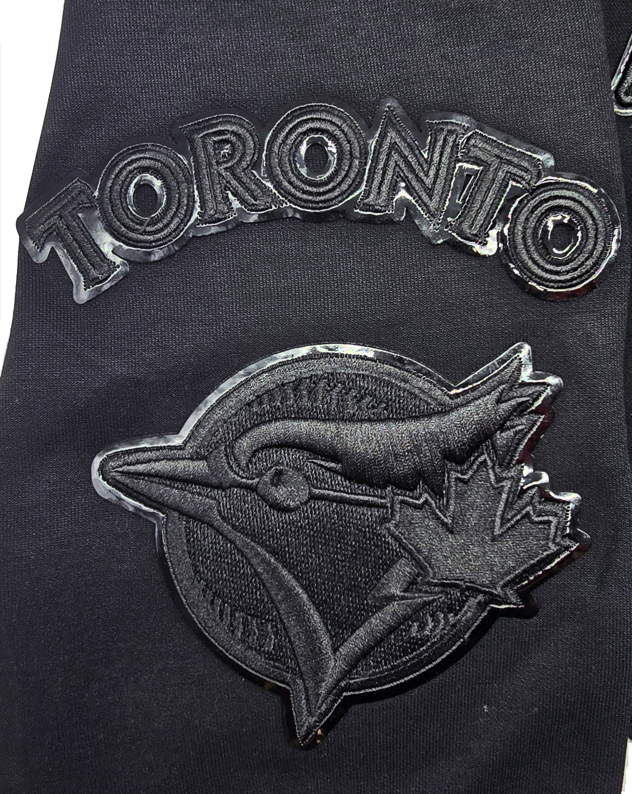 PRO STANDARD MEN'S MLB TORONTO BLUE JAYS ALL BLACK PULLOVER HOODIE