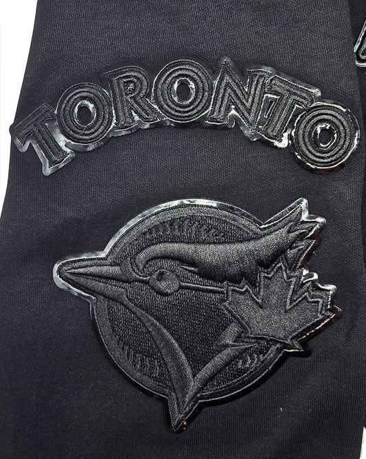 PRO STANDARD MEN'S MLB TORONTO BLUE JAYS ALL BLACK PULLOVER HOODIE