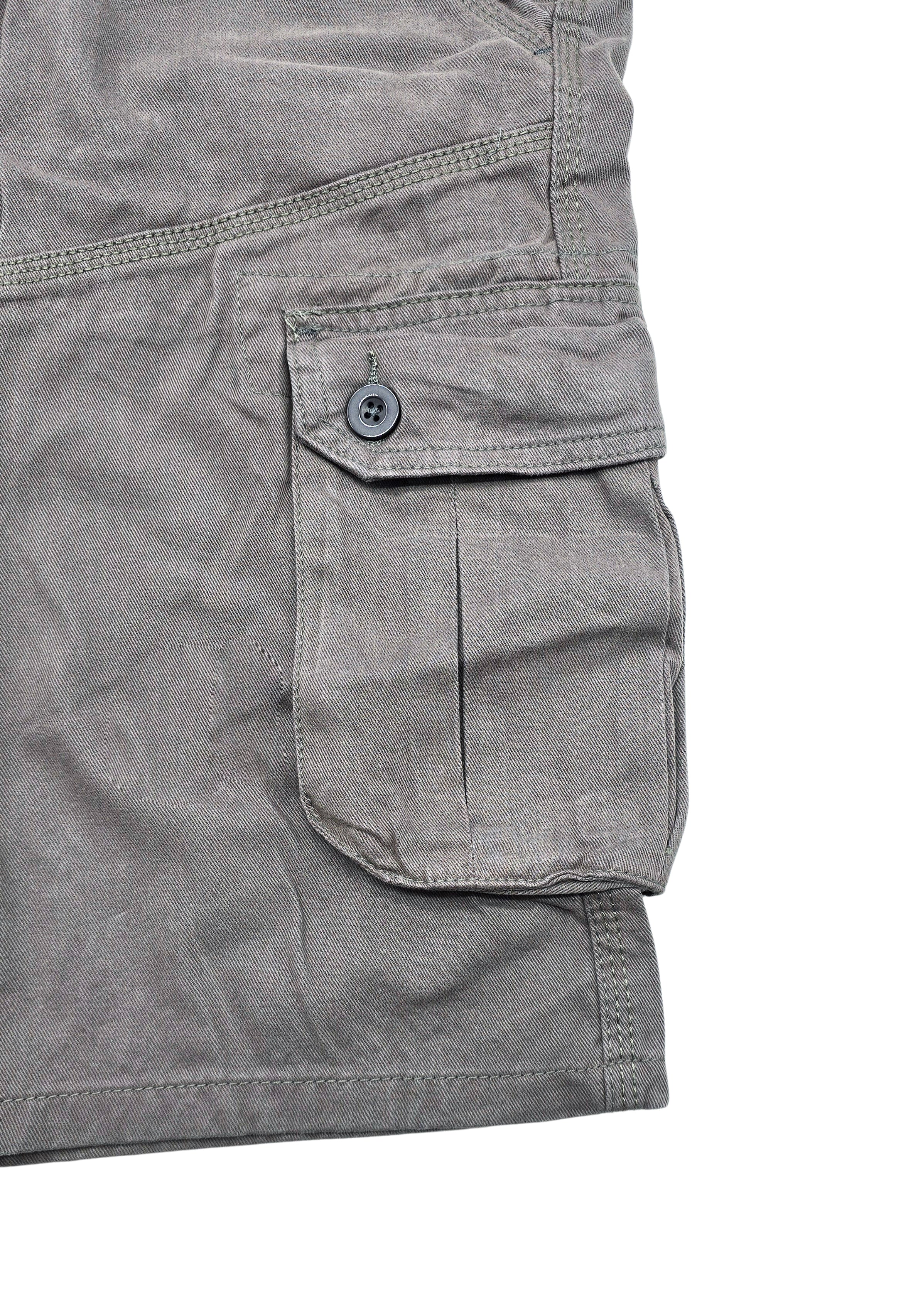AGILE MEN'S CARGO SHORTS WITH BELT (GREY)