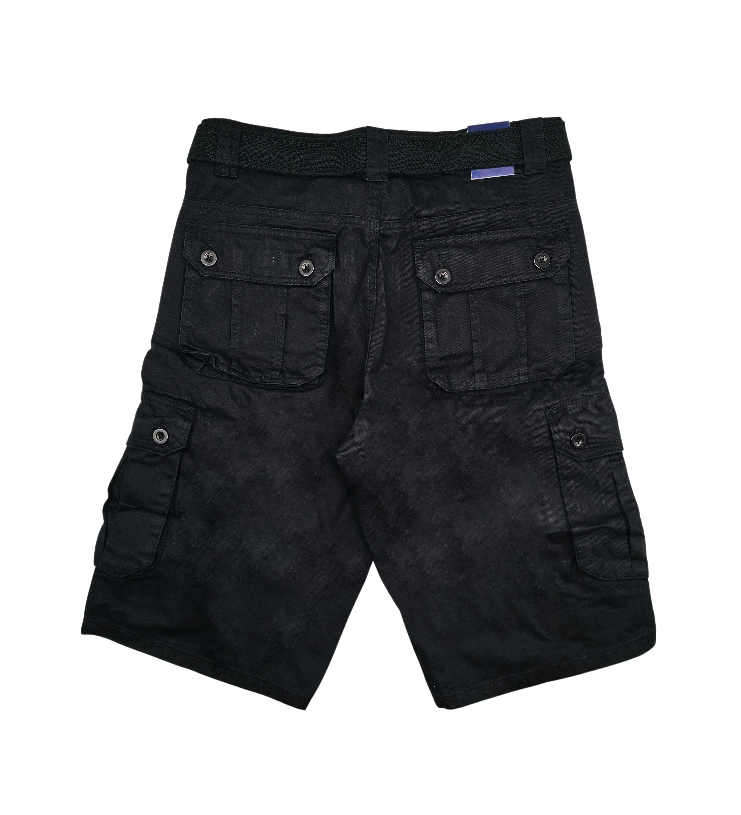 AGILE MEN'S CARGO SHORTS WITH BELT (BLACK)