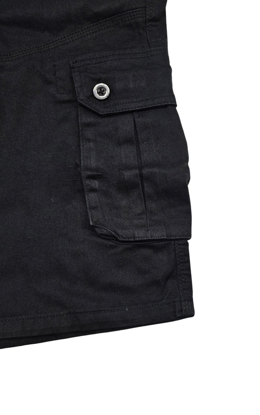 AGILE MEN'S CARGO SHORTS WITH BELT (BLACK)