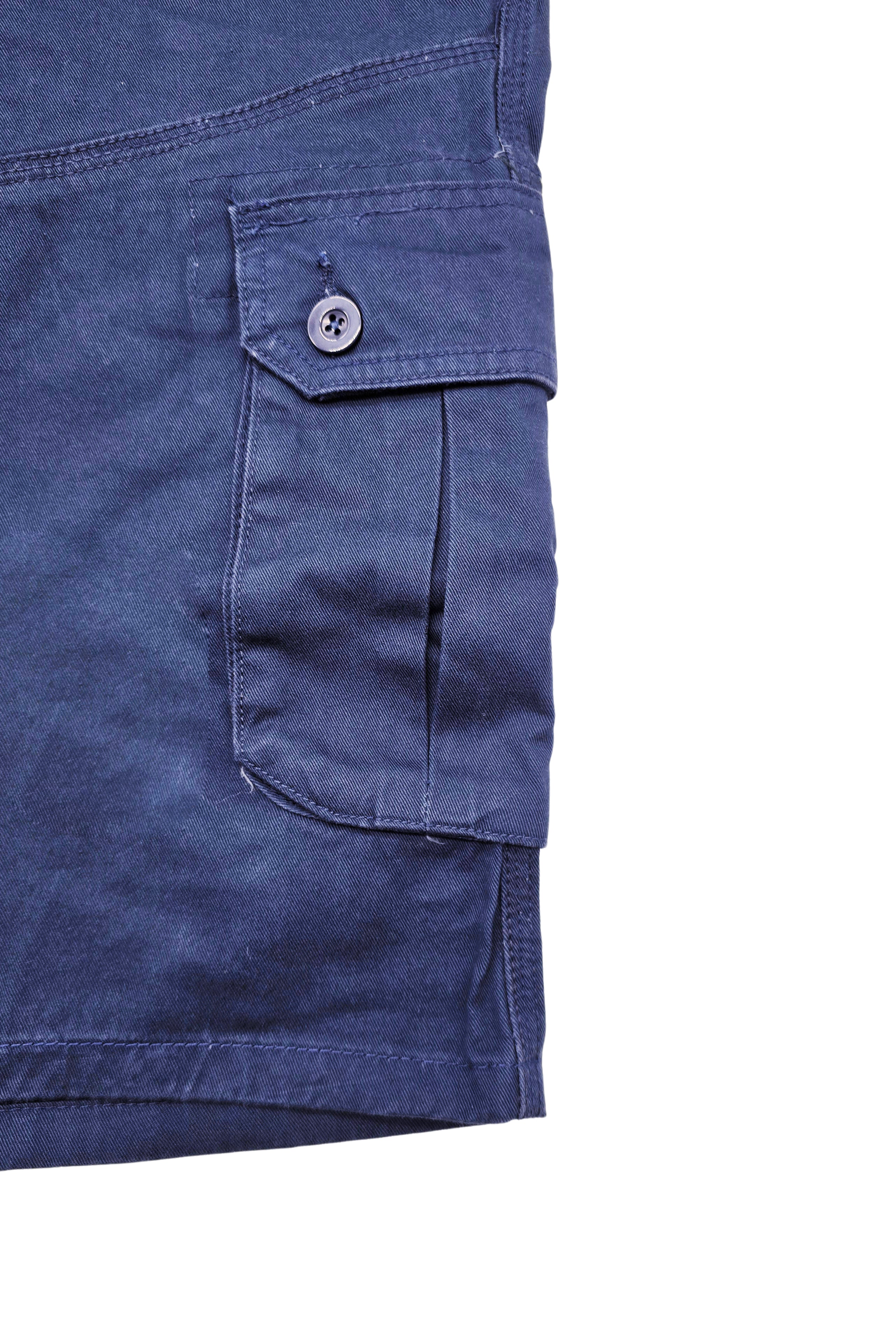 AGILE MEN'S CARGO SHORTS WITH BELT (NAVY)