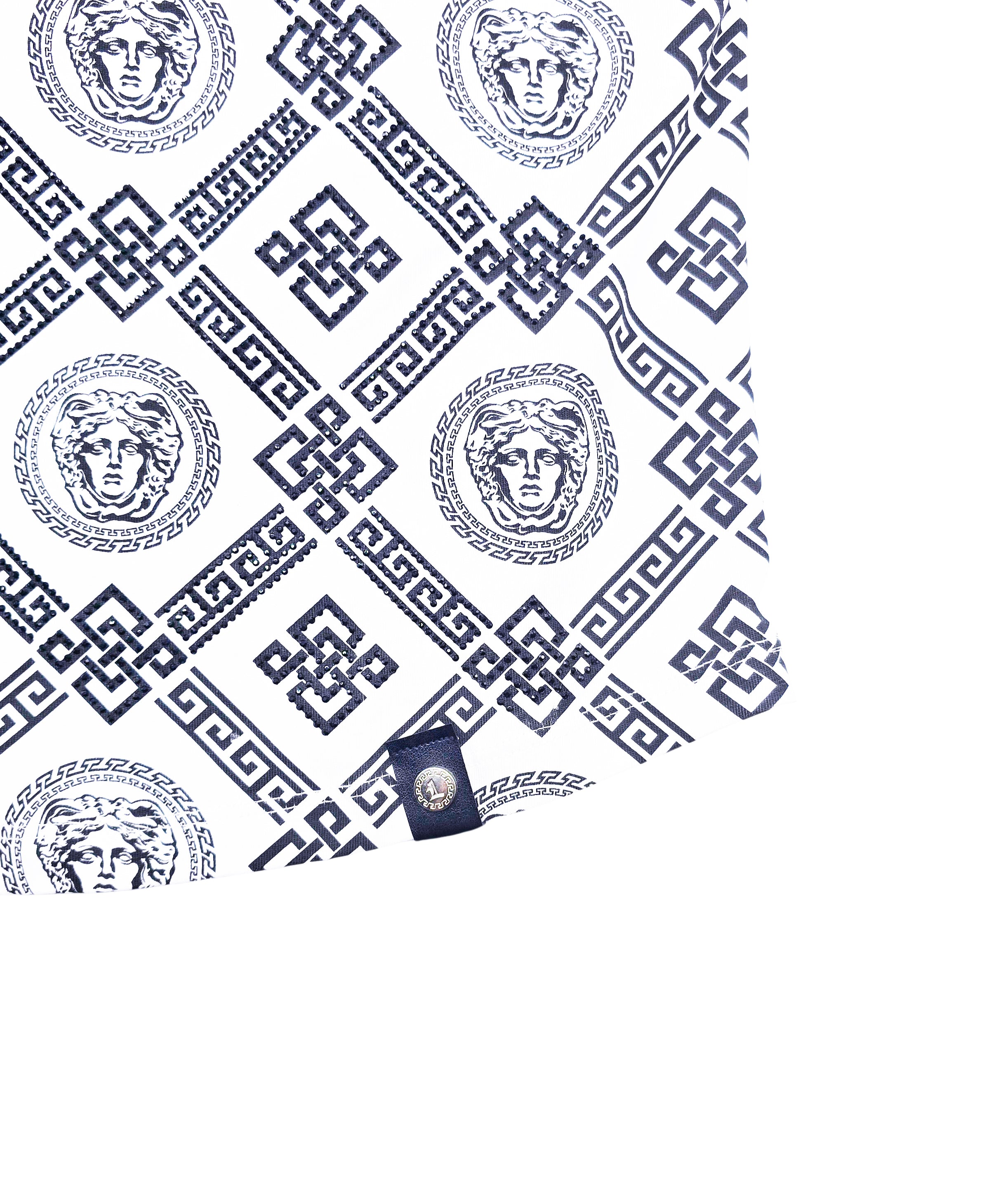 MEN'S RHINESTONE DESIGNER SHORT SLEEVE T-SHIRT (WHITE/BLACK)