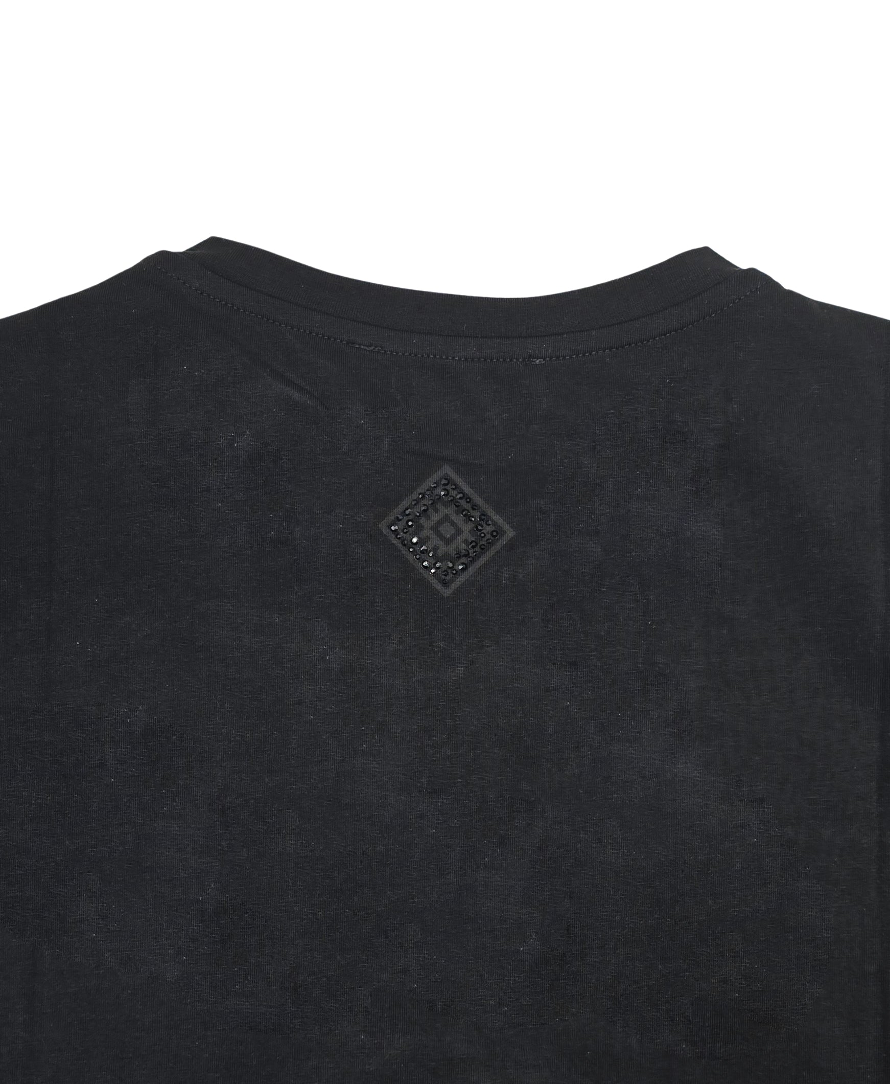 MEN'S RHINESTONE DESIGNER SHORT SLEEVE T-SHIRT (BLACK)