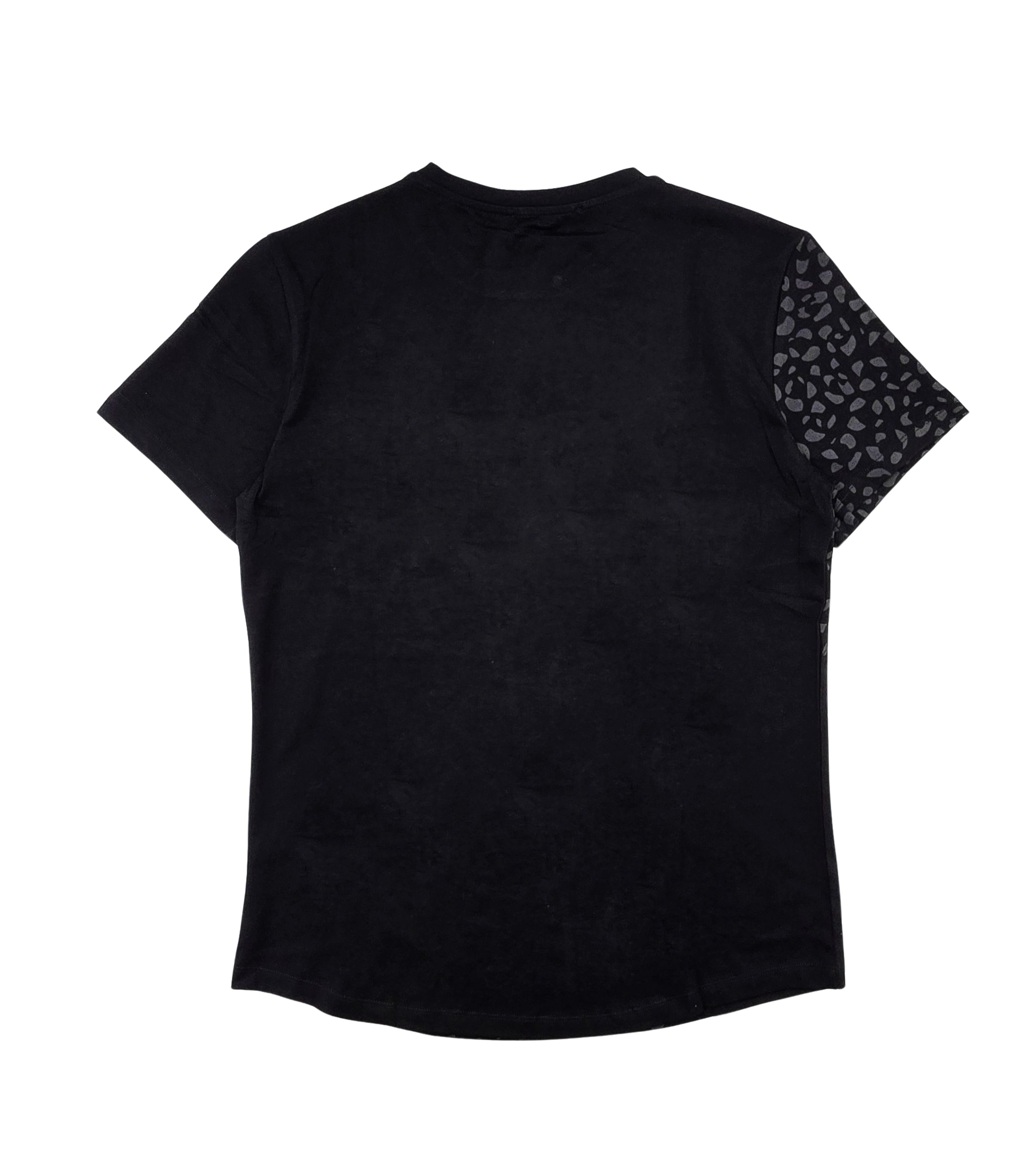 MEN'S RHINESTONE TEDDY BEAR SHORT SLEEVE T-SHIRT (BLACK/GOLD)