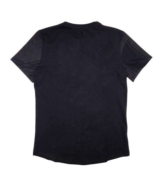 MEN'S RHINESTONE DESIGNER SHORT SLEEVE T-SHIRT (BLACK)