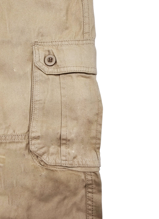 AGILE MEN'S CARGO PANTS W/ BELT (BEIGE)