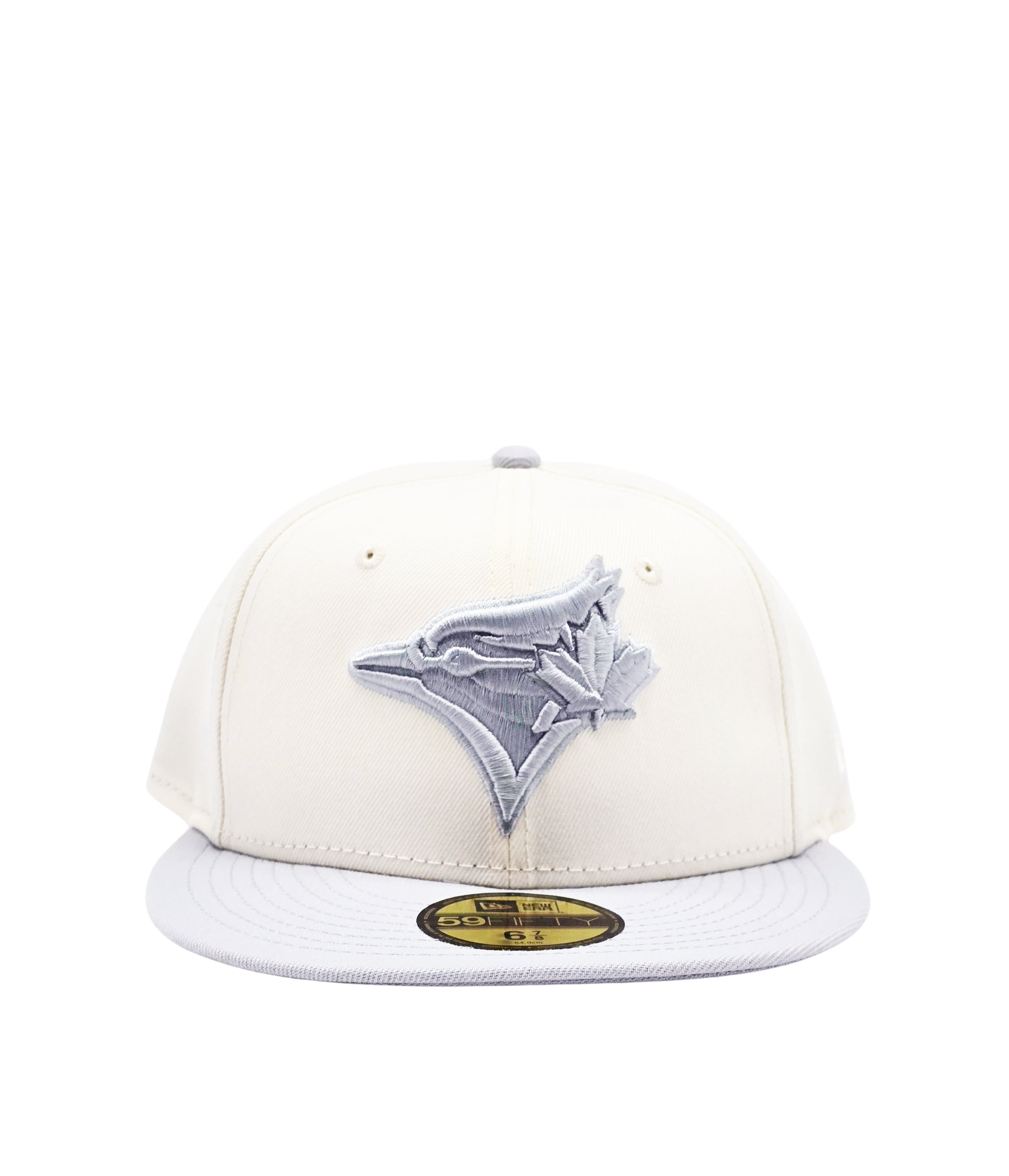 NEW ERA 59FIFTY TORONTO BLUE JAYS OFF WHITE/CHROME GREY FITTED HAT