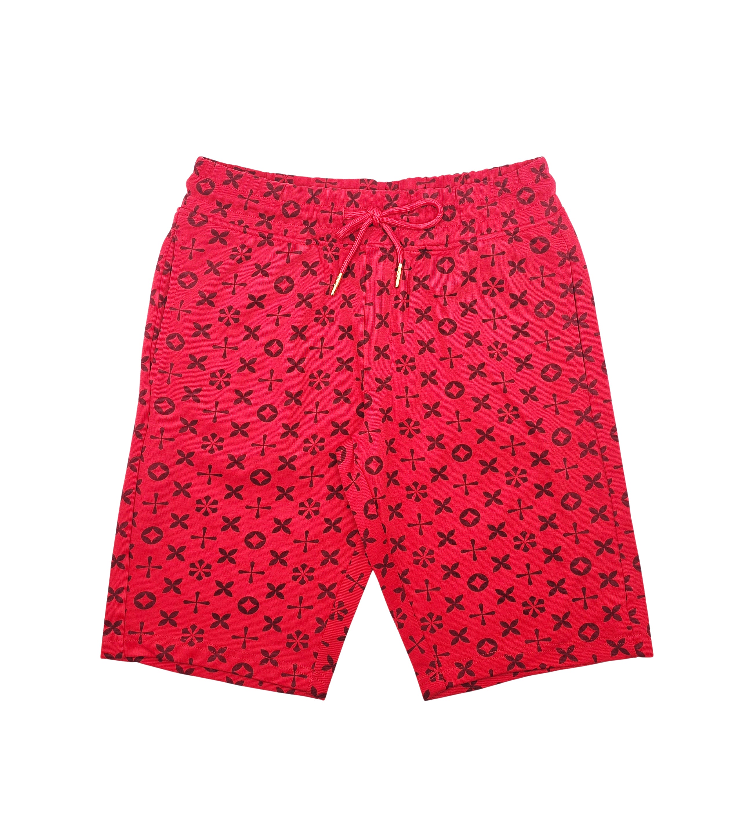 SWITCH REMARKABLE MENS PATTERN T-SHIRT/SHORTS SET (RED)
