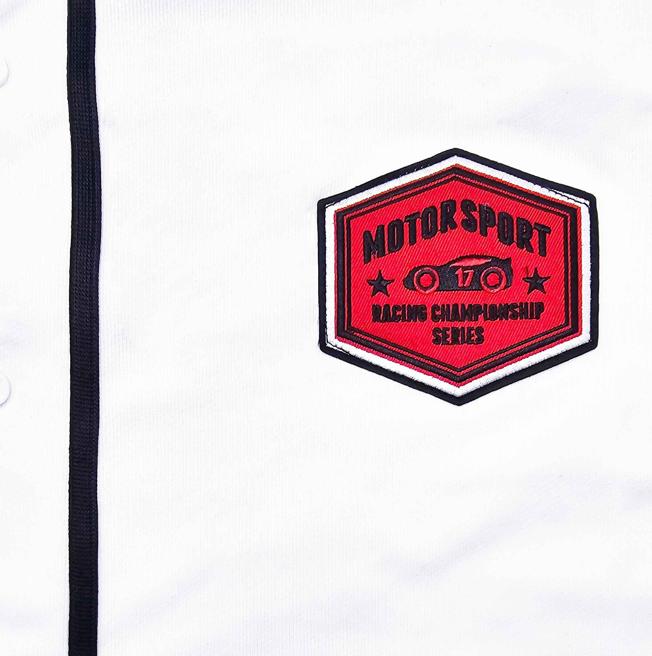 SWITCH MENS CHAMPIONS RACE MOTOR SPORT JERSEY/SHORTS SET (WHITE/BLUE)