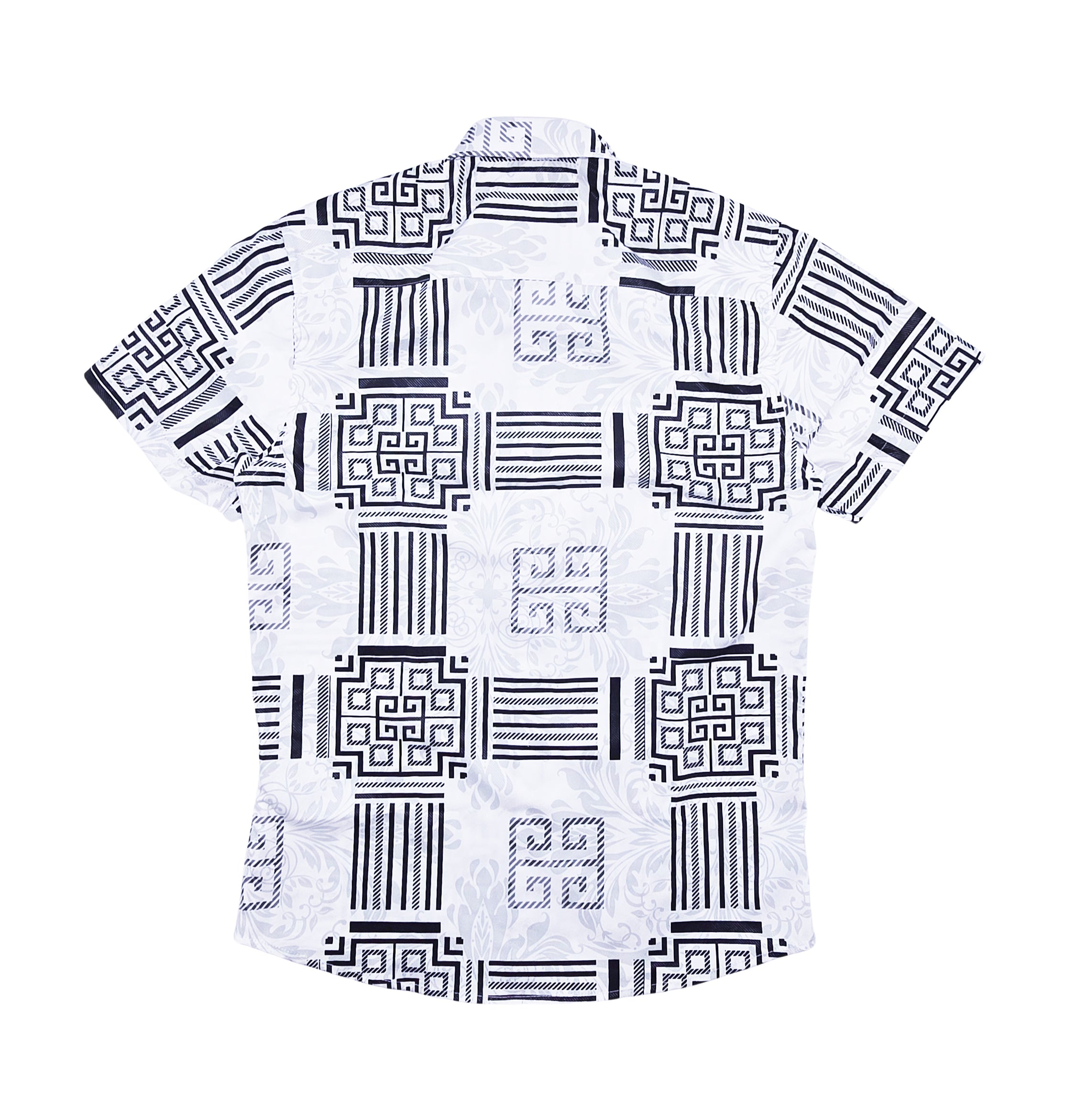 V.I.P. COLLECTION MEN'S BUTTON UP SHORT SLEEVES SHIRT (WHITE VFSS-51)