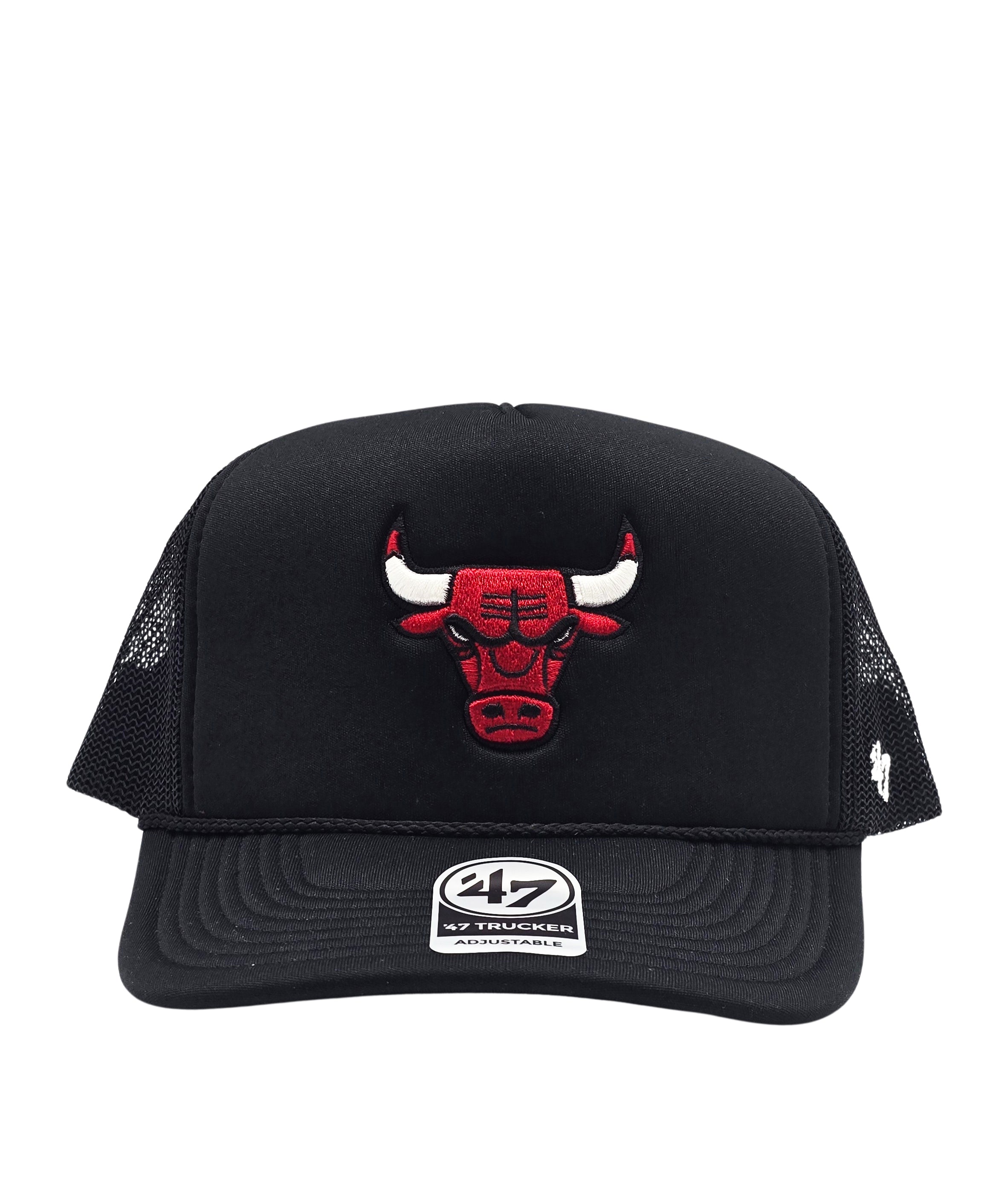 NBA CHICAGO BULLS ADJUSTABLE BLACK/RED TRUCKER CAP