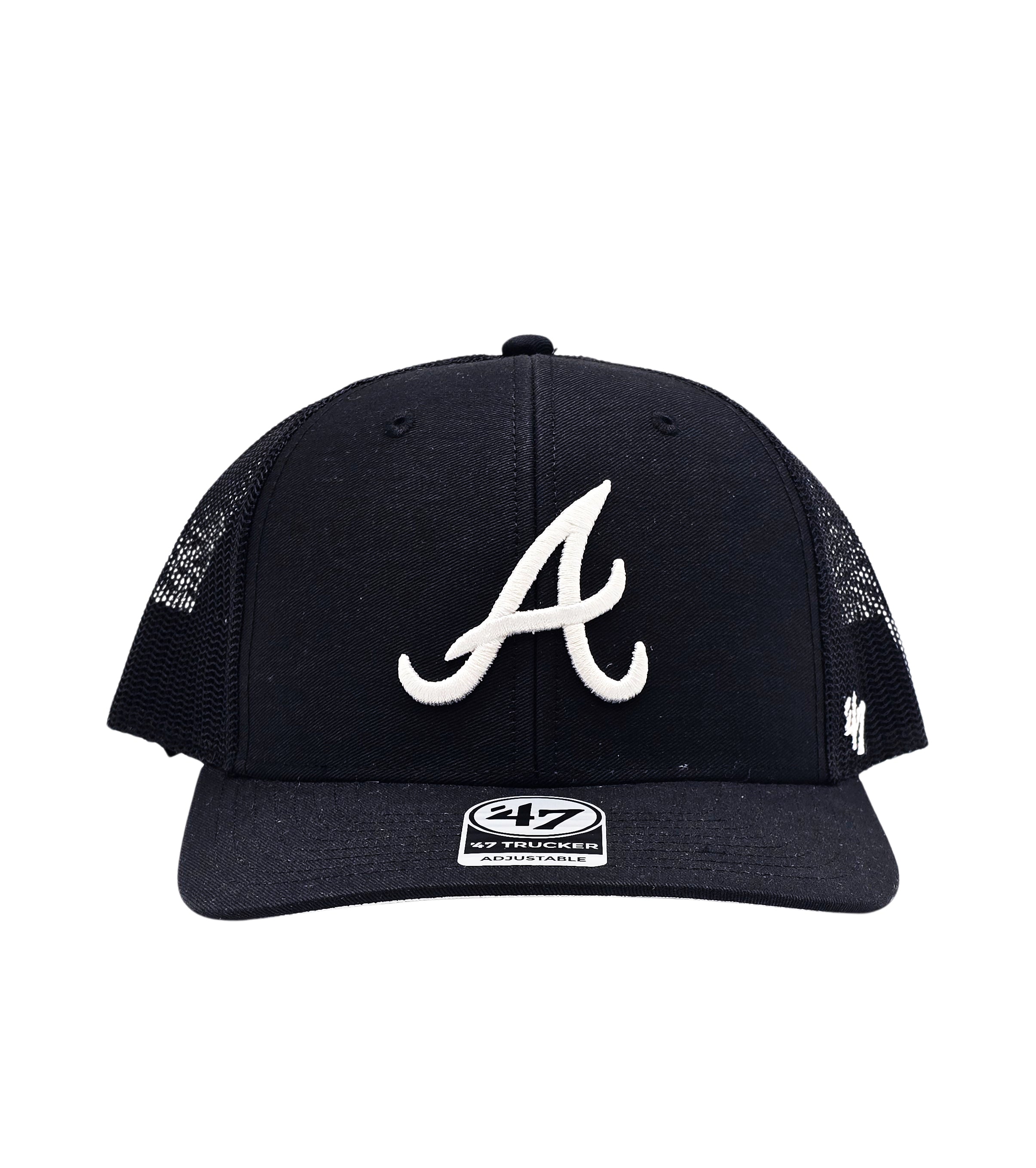 MLB ATLANTA BRAVES BLACK TRUCKER SNAPBACK CAP