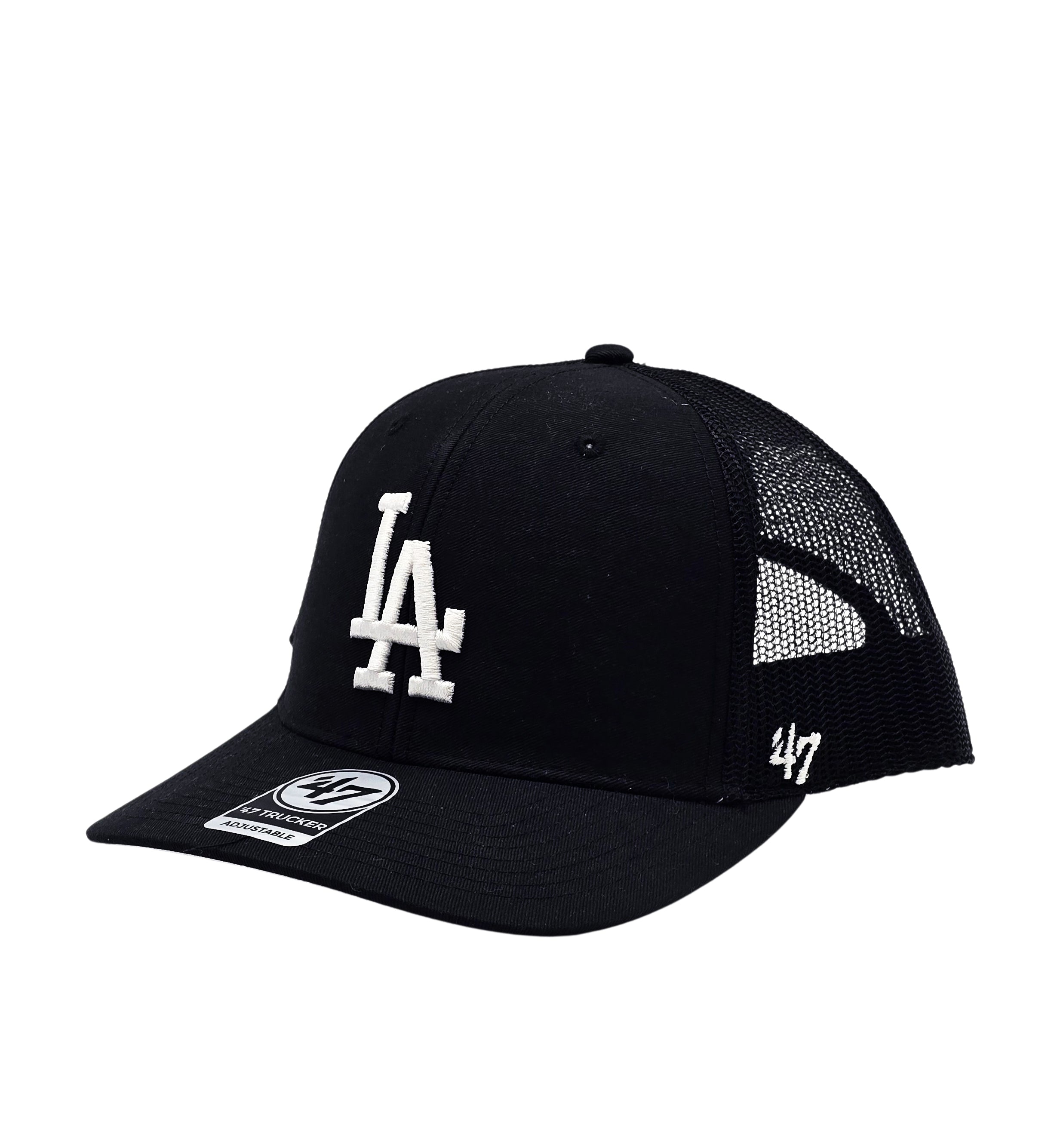 MLB LOS ANGELES DODGERS BLACK TRUCKER SNAPBACK CAP