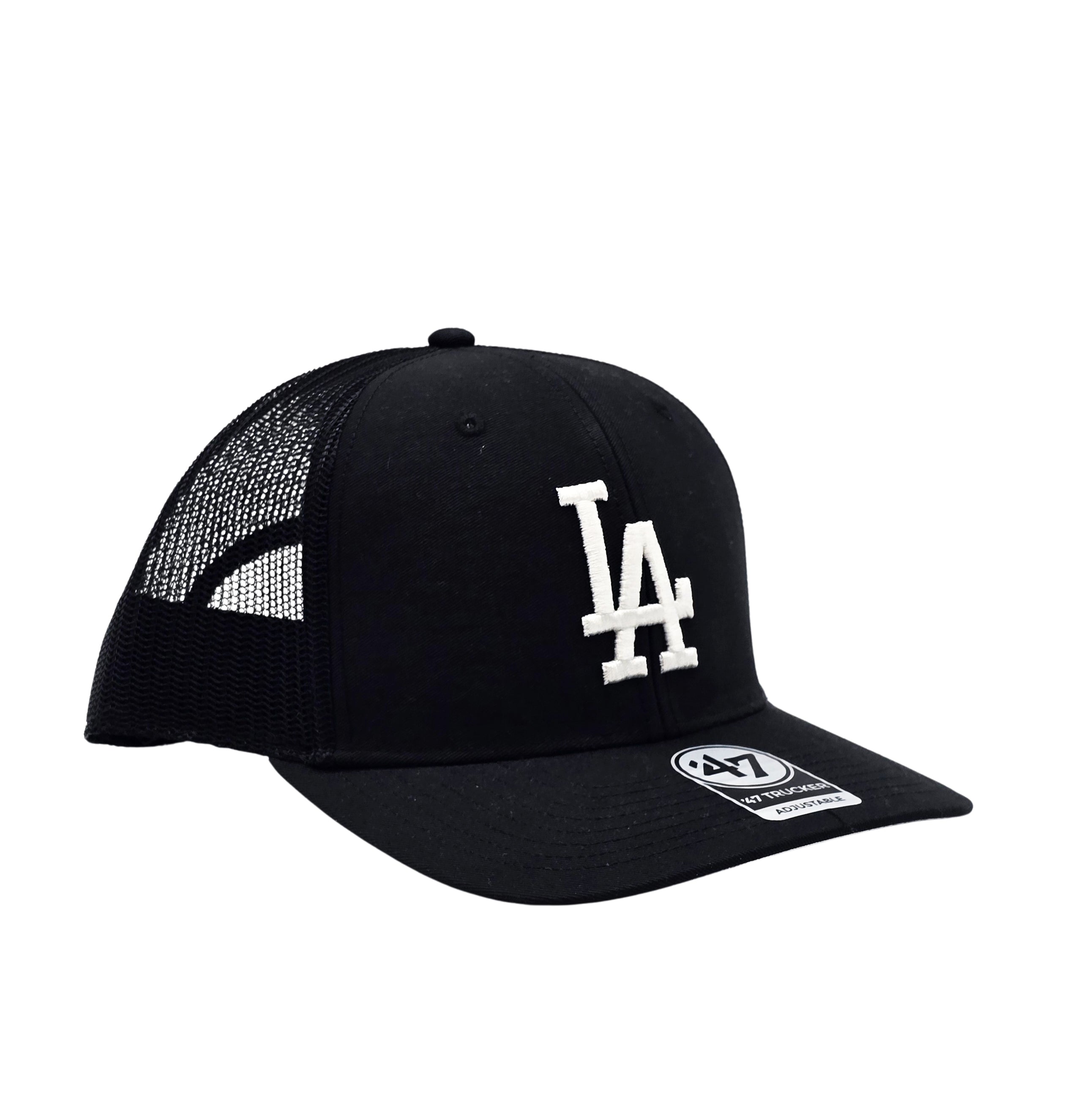 MLB LOS ANGELES DODGERS BLACK TRUCKER SNAPBACK CAP