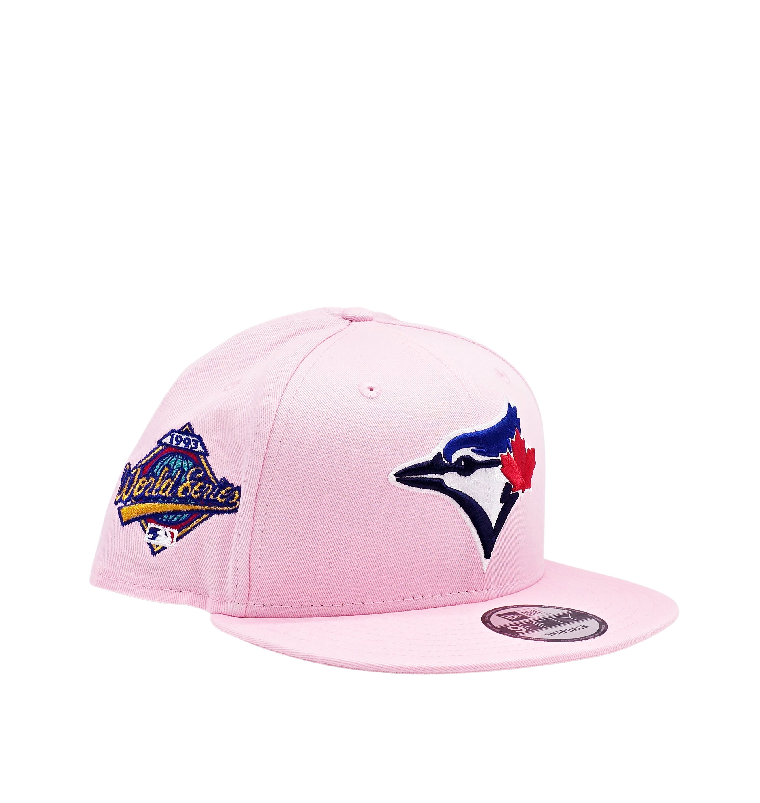 NEW ERA 9FIFTY TORONTO BLUE JAYS 1993 WORLD SERIES EDITION PINK SNAPBACK HAT