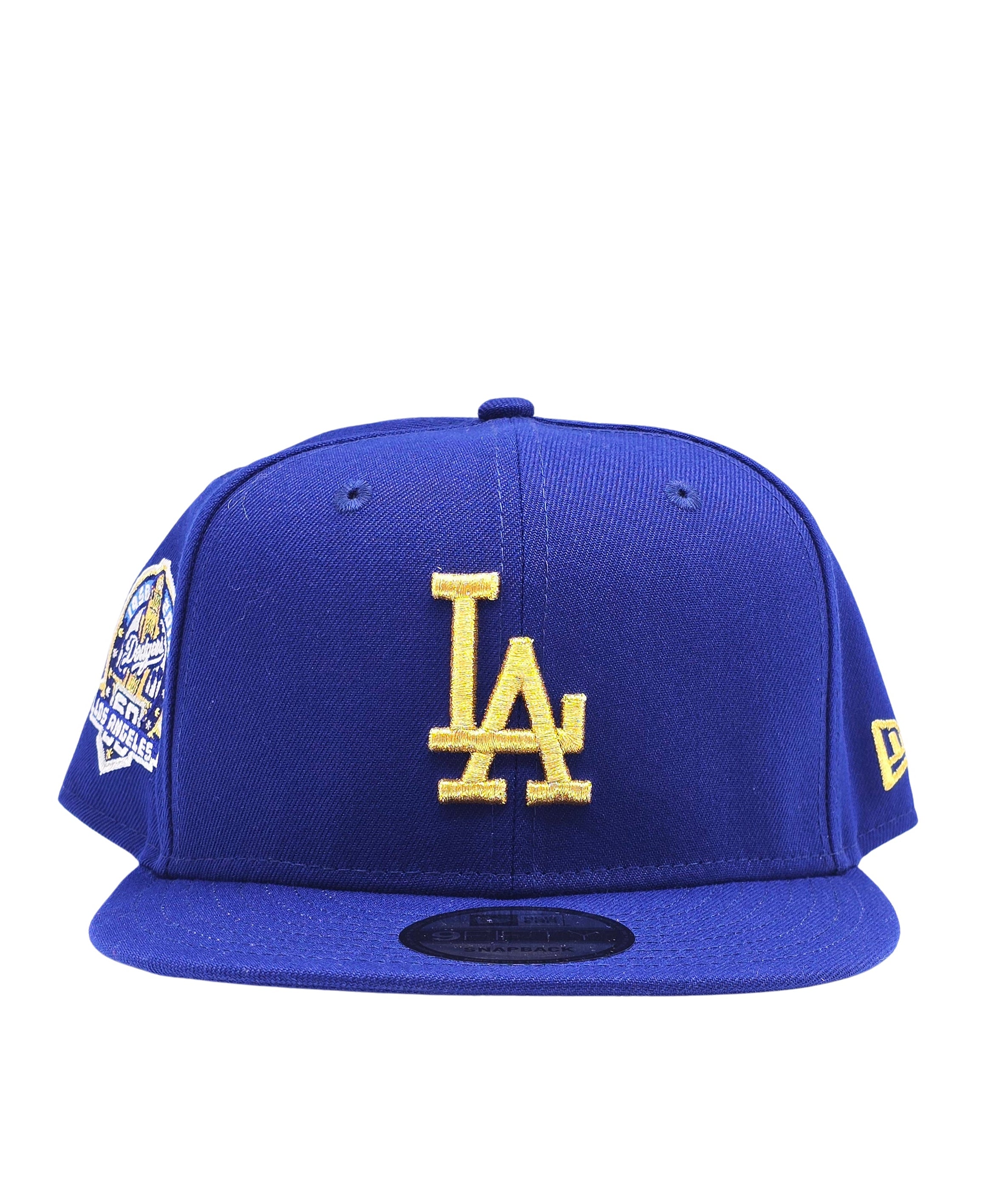 NEW ERA 9FIFTY LOS ANGELES DODGERS 60TH ANNIVERSARY DARK ROYAL/GOLD SNAPBACK HAT