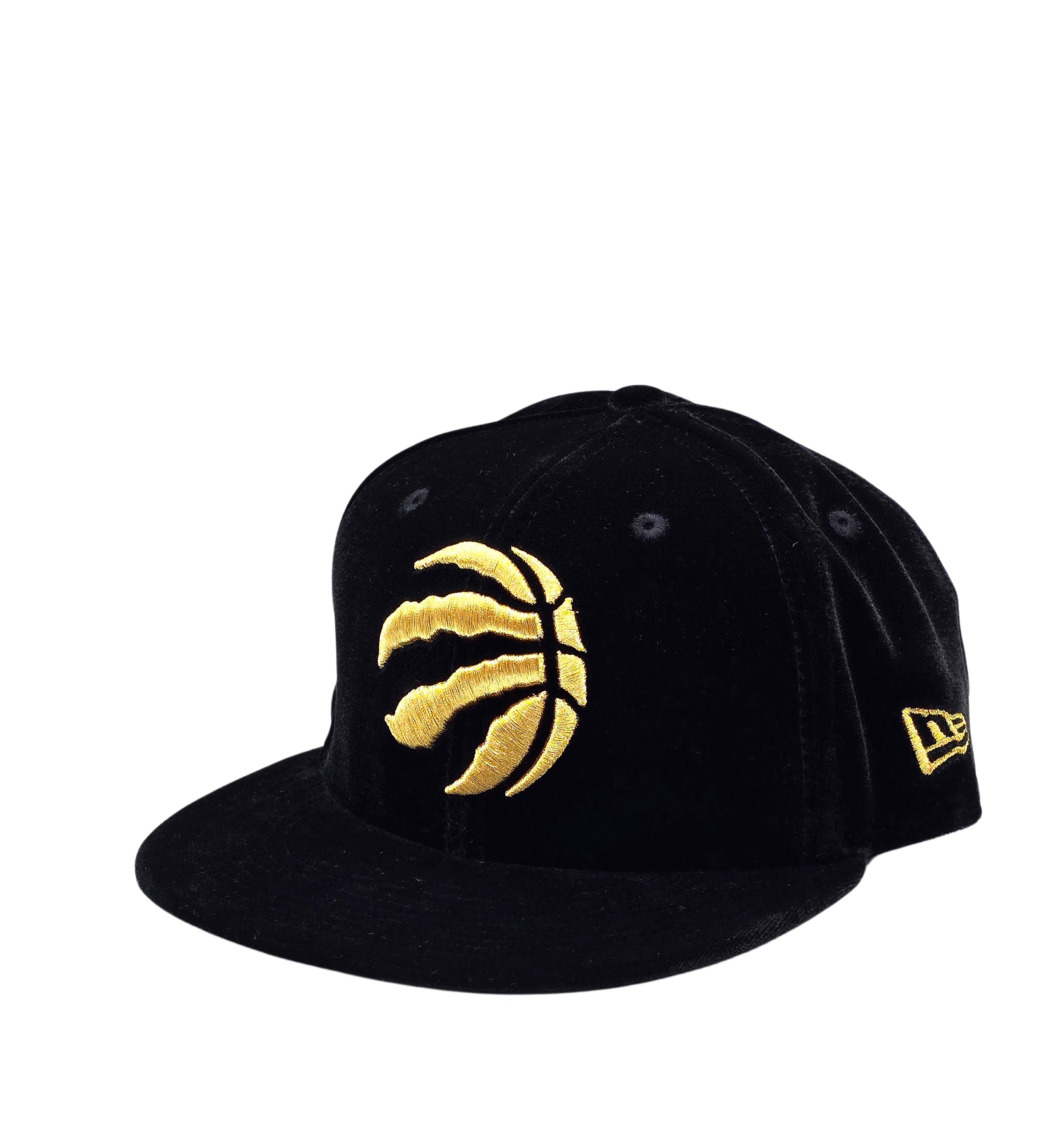 NEW ERA 9FIFTY TORONTO RAPTORS 1X CHAMPS BLACK/GOLD VELVET SNAPBACK HAT