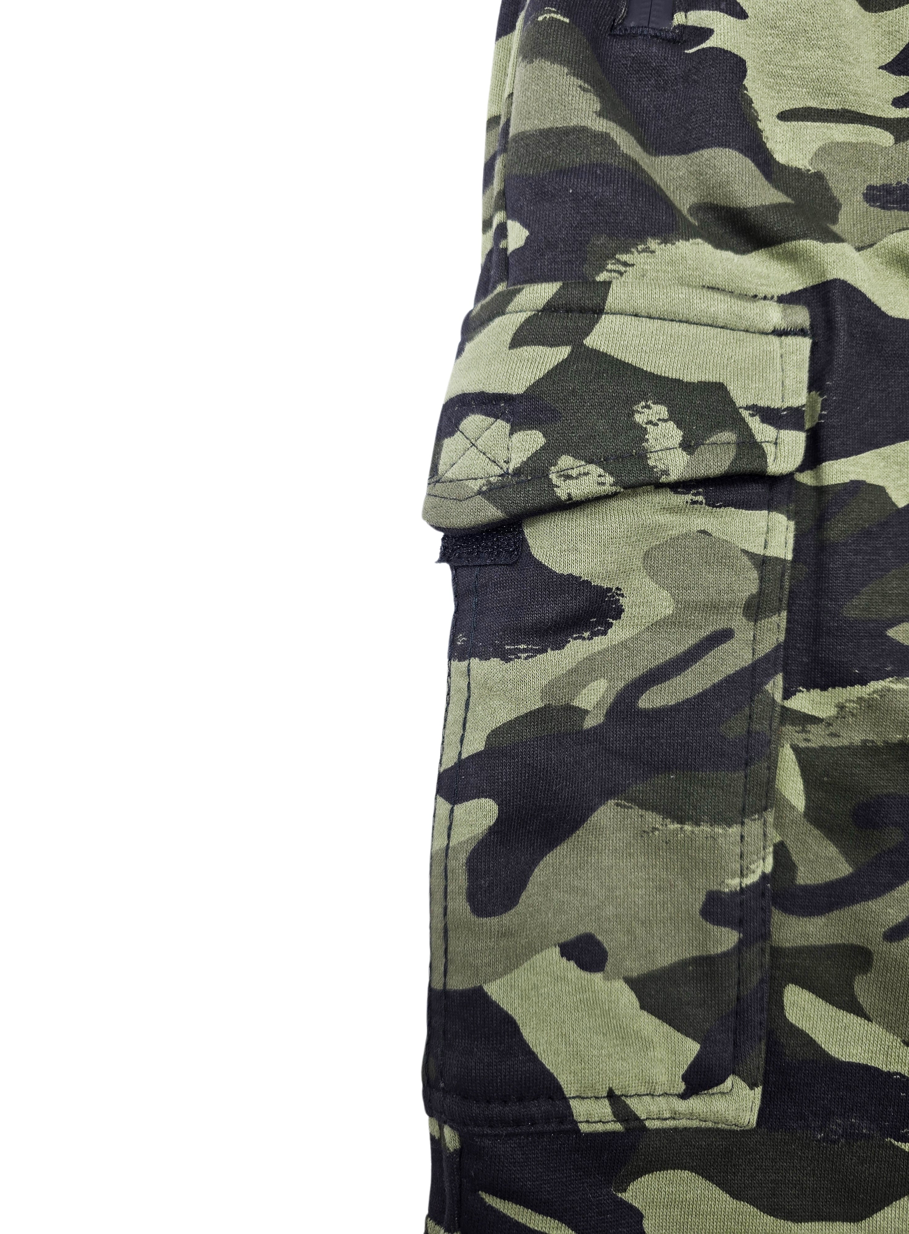 PLOREO MEN'S CARGO FLEECE JOGGERS (GREEN CAMO)