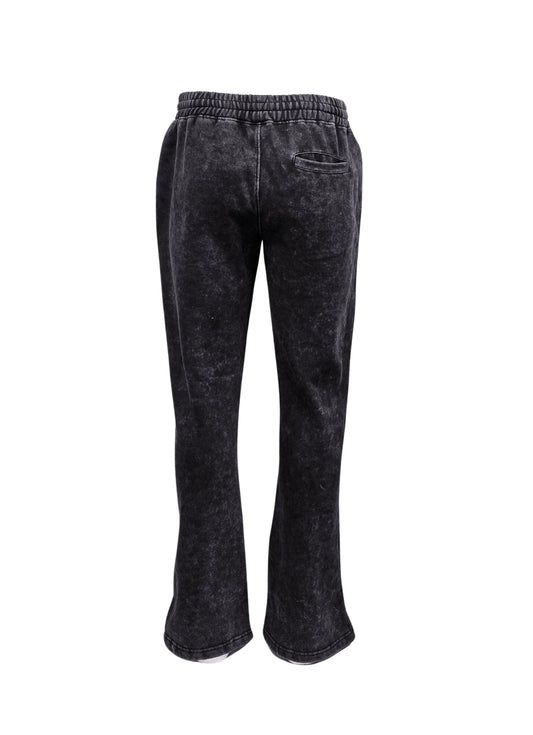 BLEECKER & MERCER MEN'S STAY STRONG BE POSITIVE BLACK FLARED JOGGER