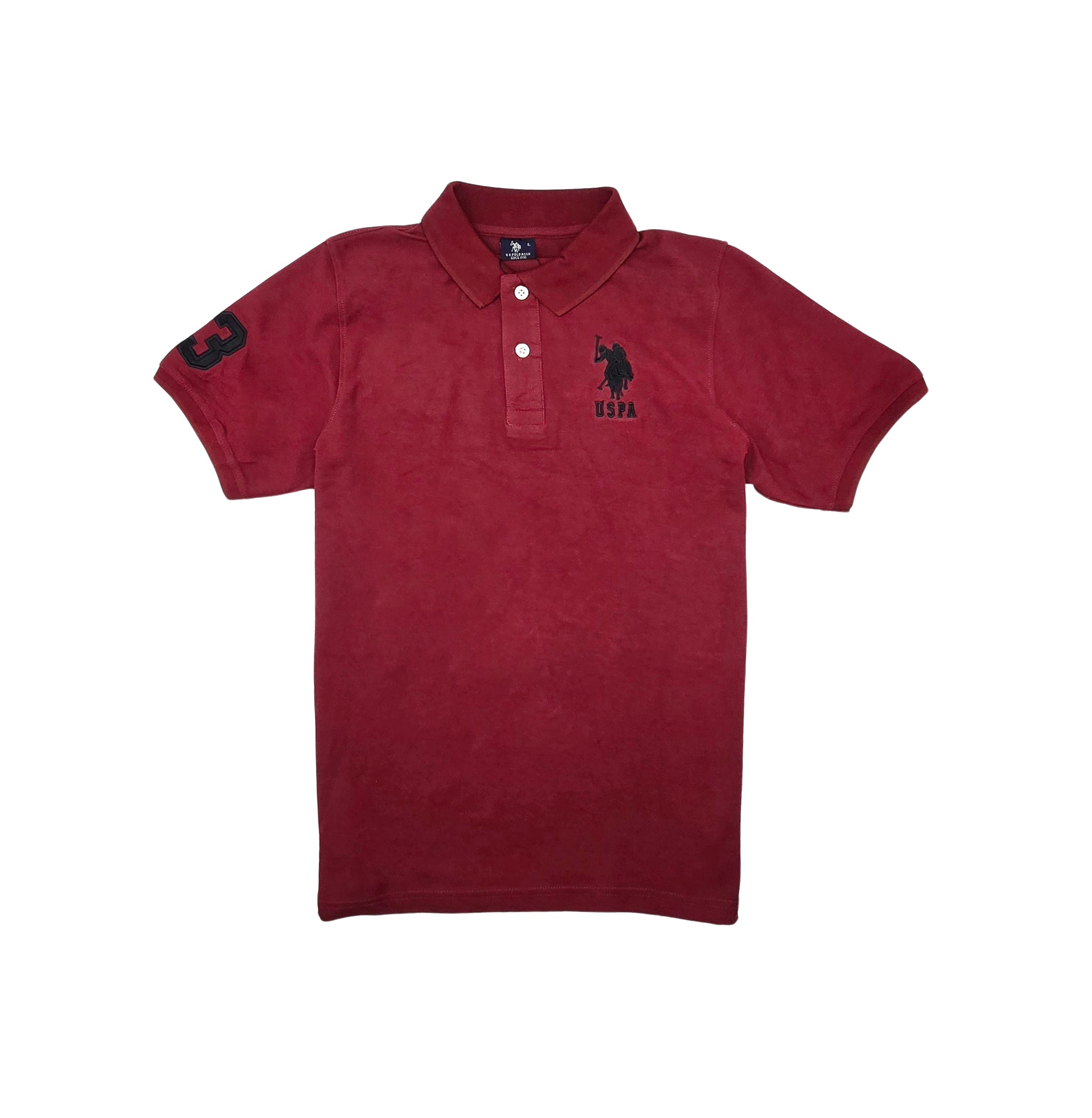 U.S. POLO ASSN. MEN'S BIG LOGO GOLF SHIRT (BURGUNDY)