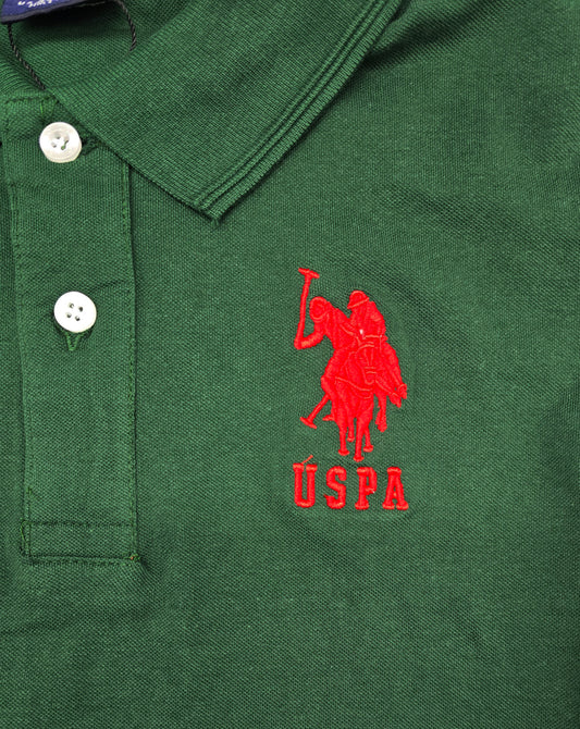 U.S. POLO ASSN. MEN'S BIG LOGO GOLF SHIRT (GREEN)