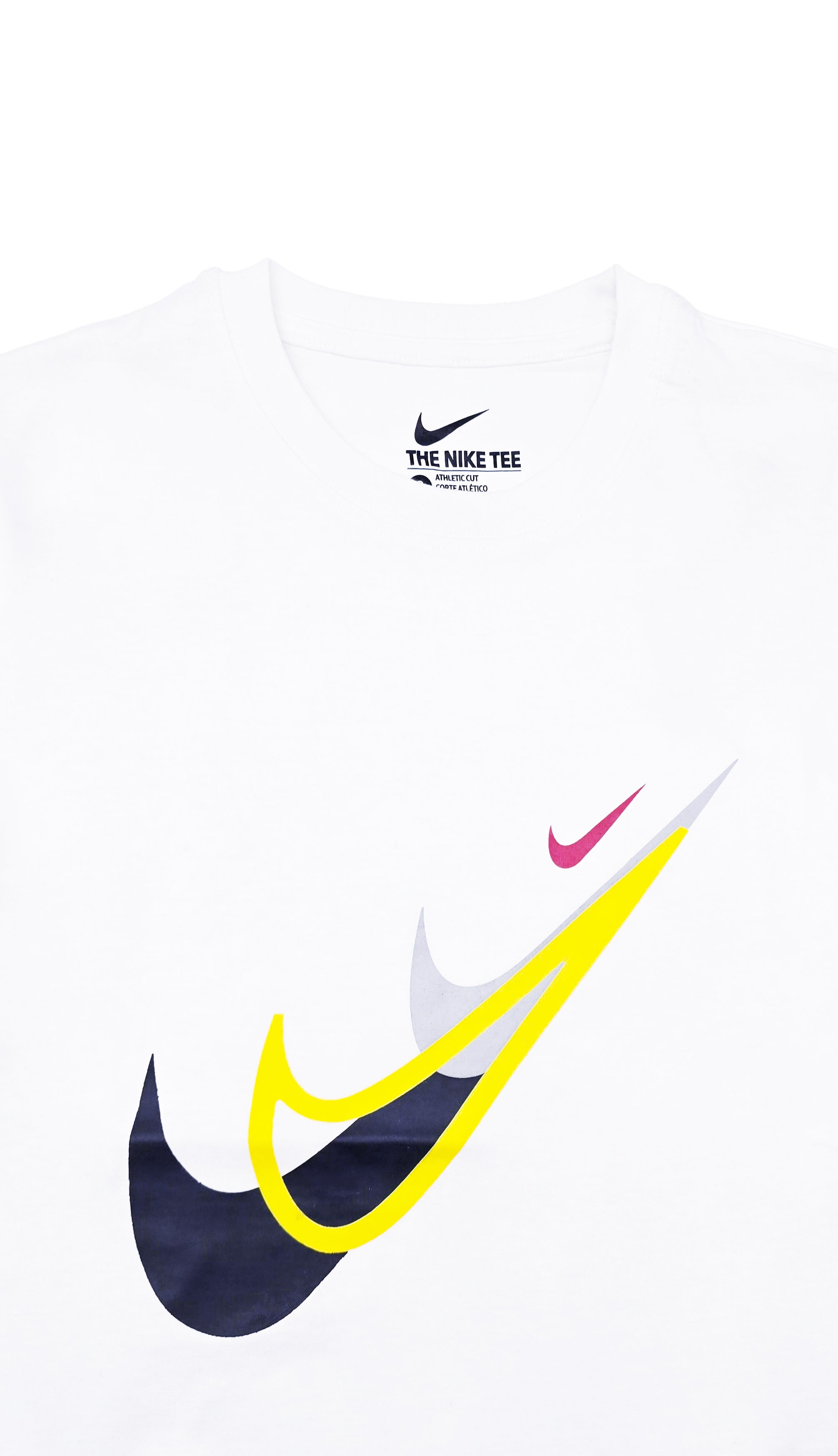 NIKE SPORTSWEAR MEN'S T-SHIRT (WHITE/YELLOW)