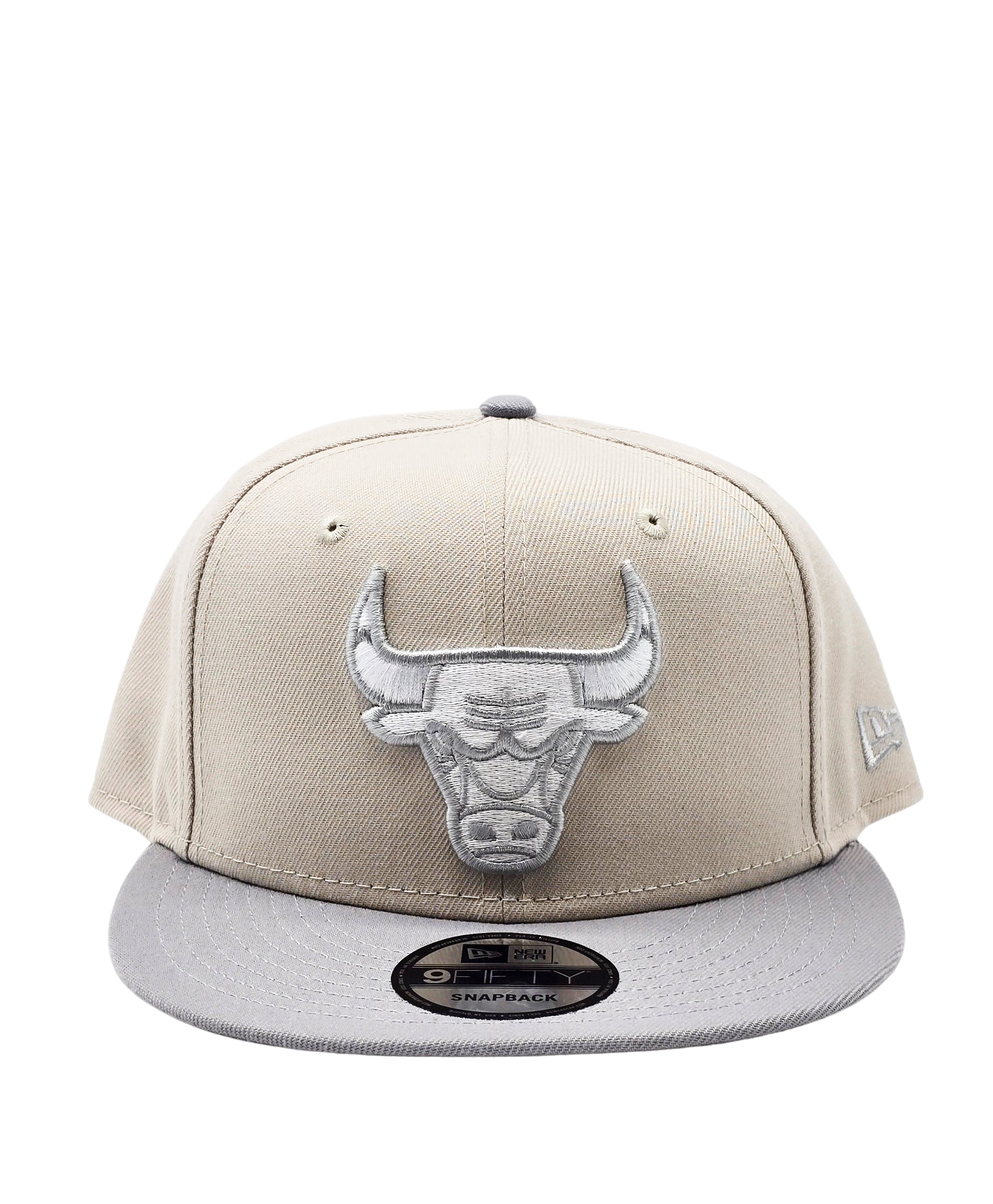 NEW ERA 9FIFTY MEN'S CHICAGO BULLS BEIGE/GREY SNAPBACK HAT