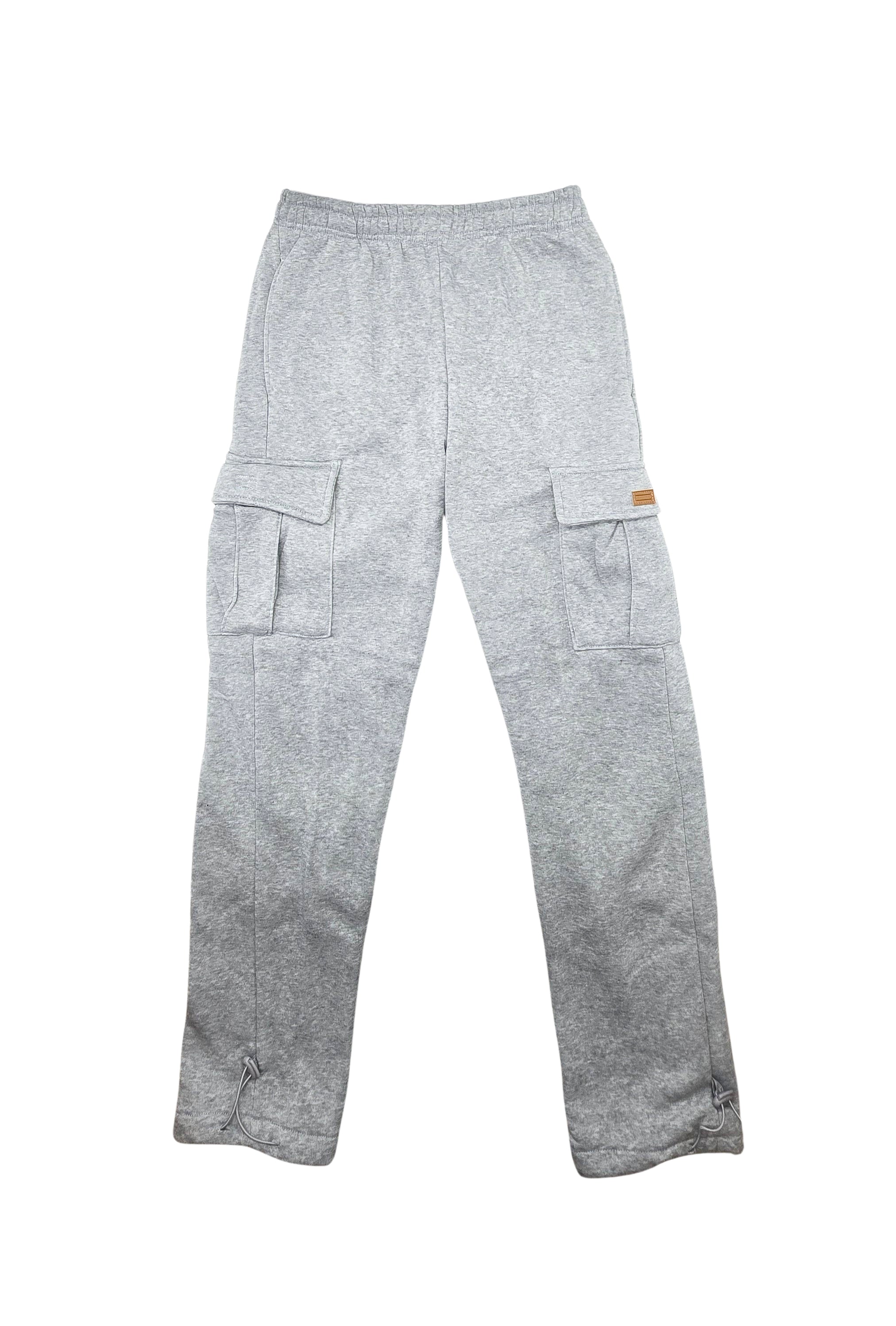 US ICON MEN'S FLEECE STRAIGHT FIT CARGO JOGGER (GREY)