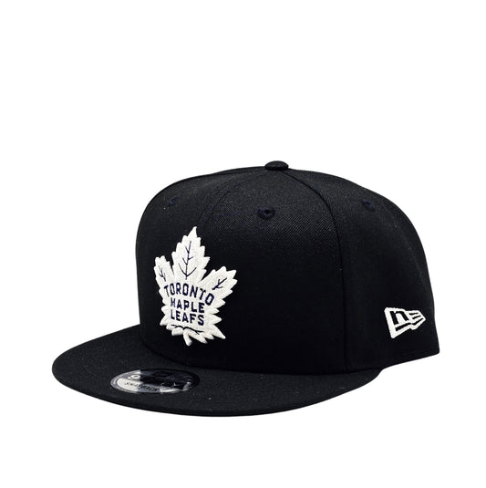 NEW ERA 9FIFTY NHL 75 FOREVER TORONTO MAPLE LEAFS BLACK/WHITE SNAPBACK HAT