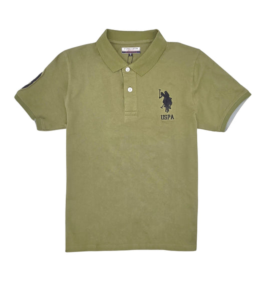 U.S. POLO ASSN. MEN'S BIG LOGO GOLF SHIRT (OLIVE)