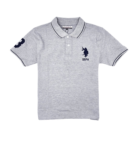 U.S. POLO ASSN. MEN'S BIG LOGO GOLF SHIRT (GREY)