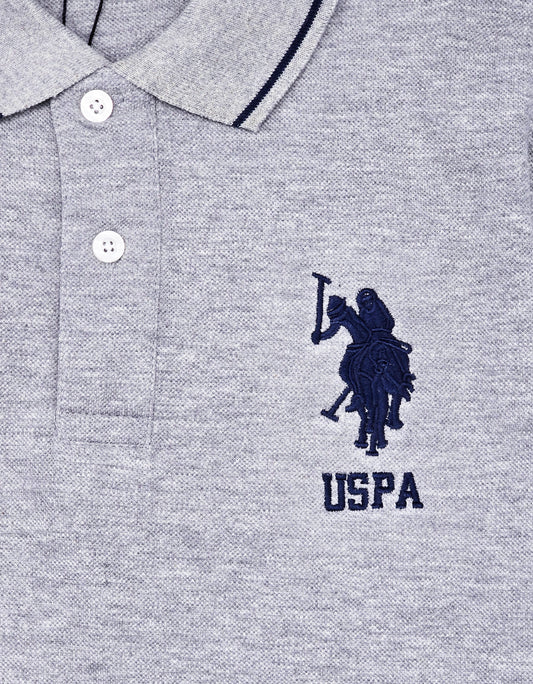 U.S. POLO ASSN. MEN'S BIG LOGO GOLF SHIRT (GREY)