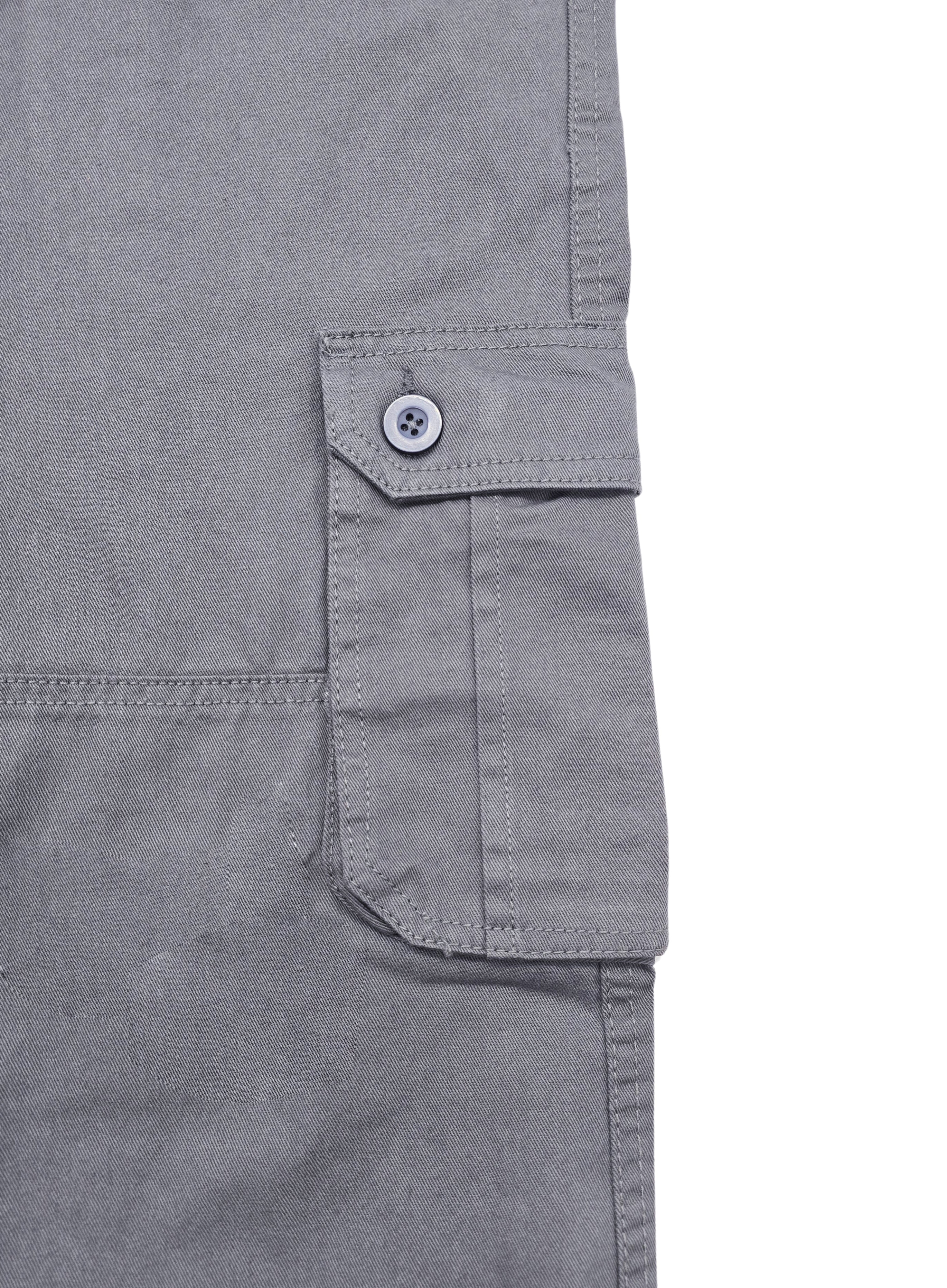 AGILE MEN'S CARGO PANTS W/ BELT (GREY)