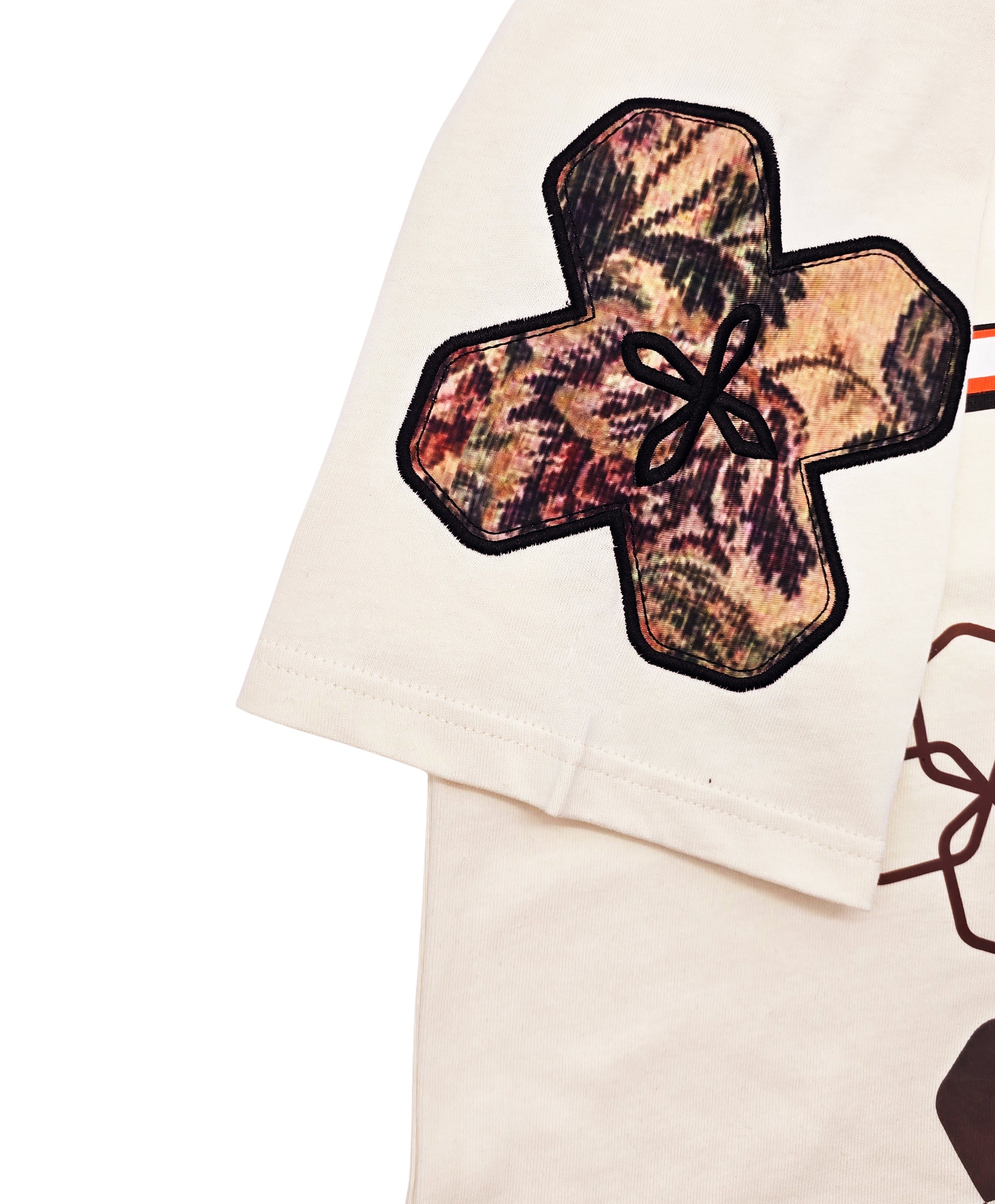 SWITCH MEN'S FAITH DROP SHOULDER GRAPHIC T-SHIRT (CREAM)