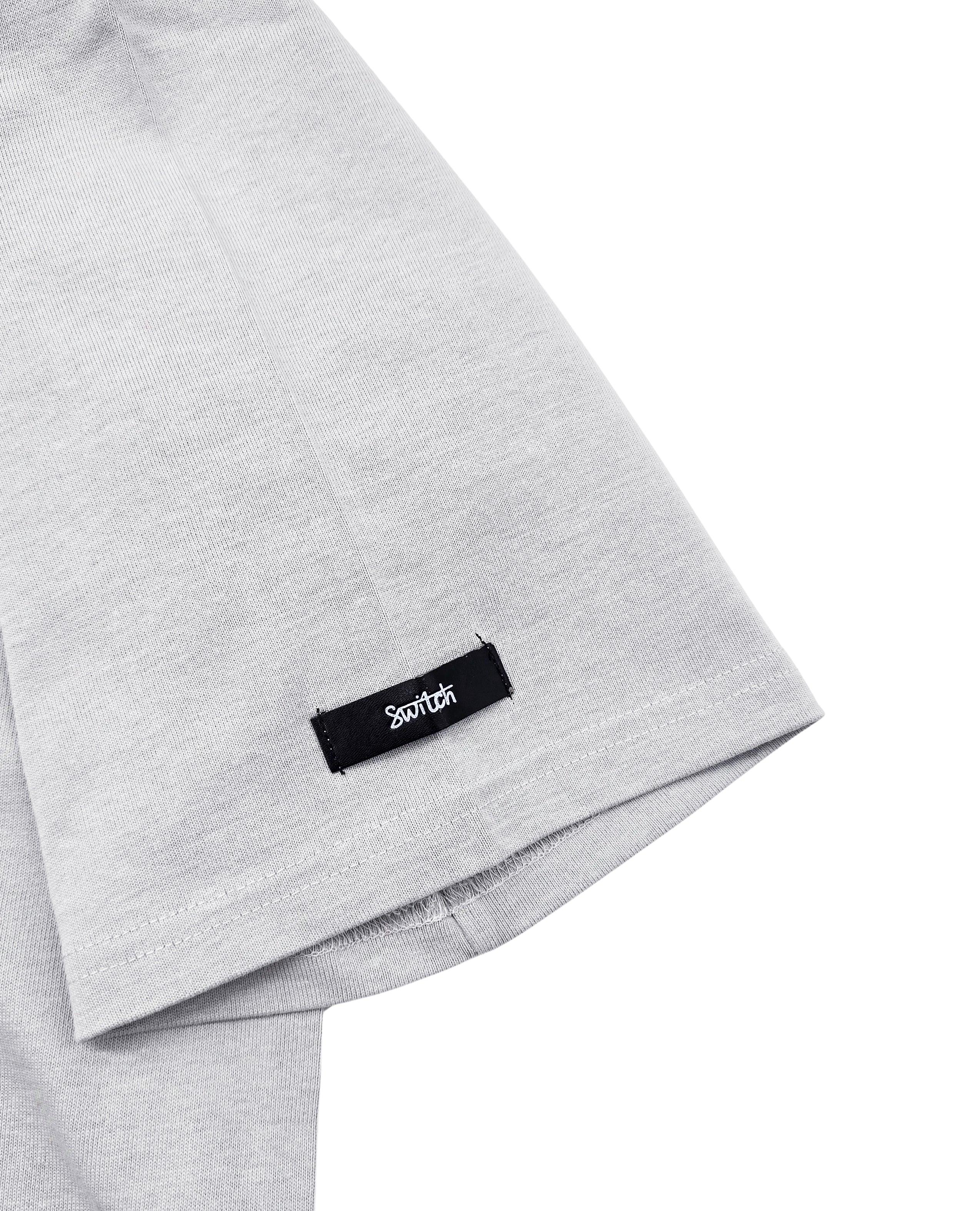 SWITCH MEN'S SAINT 777 DROP SHOULDER TWIN ANGELS GRAPHIC T-SHIRT (GREY)