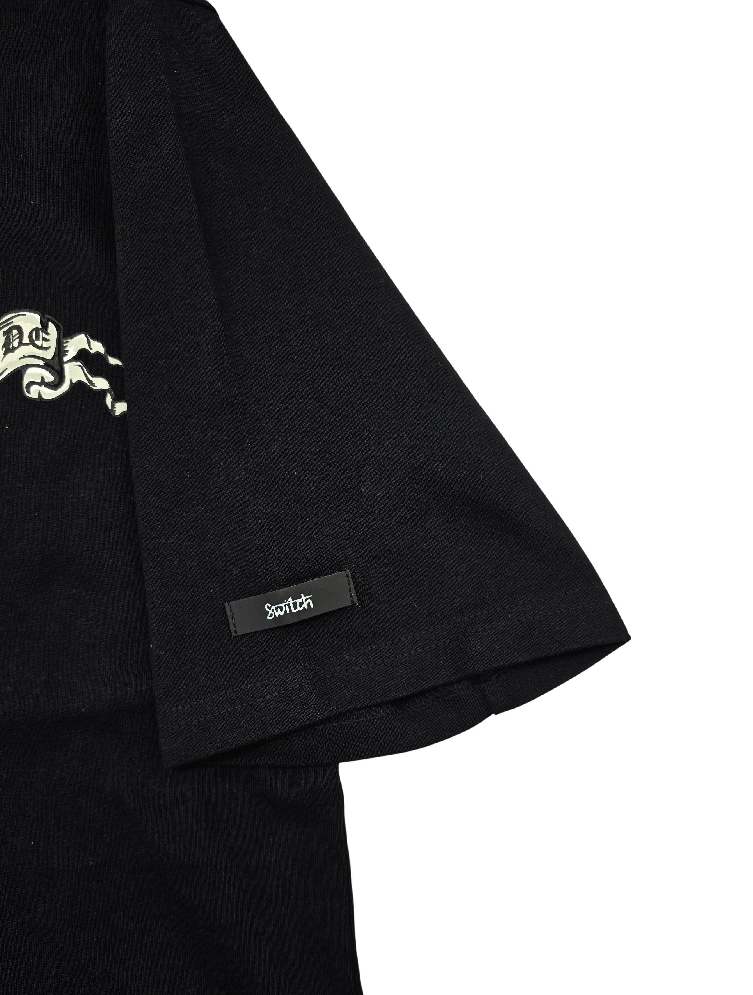 SWITCH MEN'S POISONOUS DEEP INSIDE DROP SHOULDER GRAPHIC T-SHIRT (BLACK)