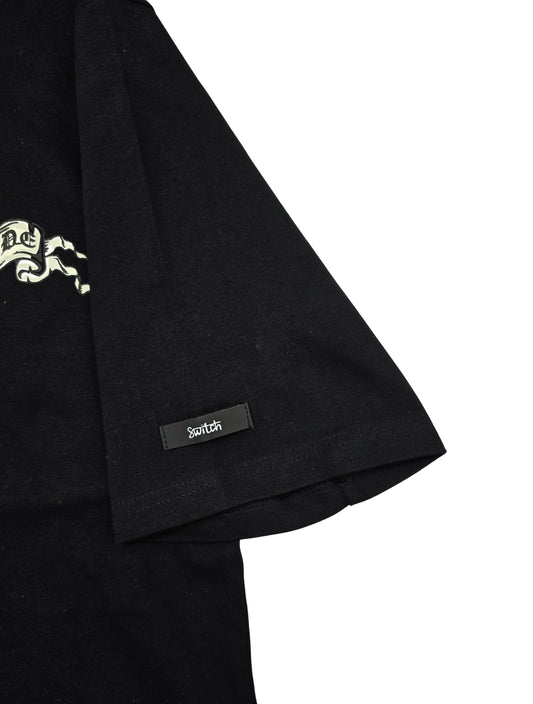 SWITCH MEN'S POISONOUS DEEP INSIDE DROP SHOULDER GRAPHIC T-SHIRT (BLACK)
