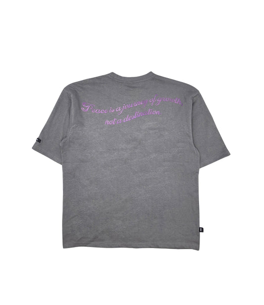 SWITCH MEN'S PEACEFUL BIRD DROP SHOULDER GRAPHIC T-SHIRT (GREY)