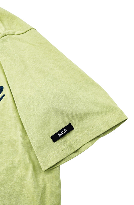 SWITCH MEN'S PEACEFUL BIRD DROP SHOULDER GRAPHIC T-SHIRT (LIGHT OLIVE GREEN)