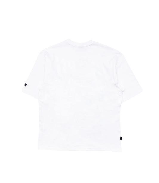 SWITCH MEN'S RHINESTONE MINERAL WASHED SKULL DROP SHOULDER GRAPHIC T-SHIRT (WHITE)