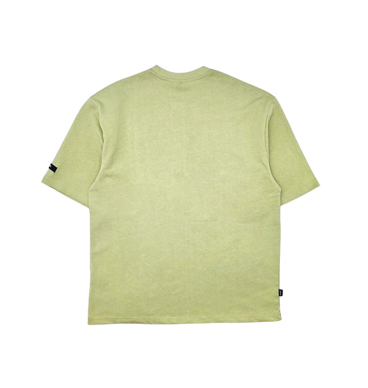 SWITCH MEN'S RHINESTONE BROKEN SKULL DROP SHOULDER GRAPHIC T-SHIRT (LIGHT OLIVE GREEN)