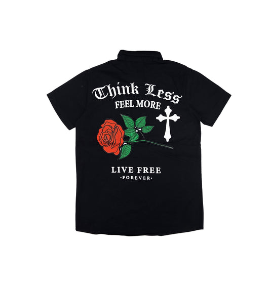 SWITCH MENS TURBO WOVEN SHORT SLEEVE SHIRT/SHORTS SET (BLACK)