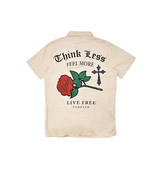 SWITCH MENS TURBO WOVEN SHORT SLEEVE SHIRT/SHORTS SET (SAND BROWN)