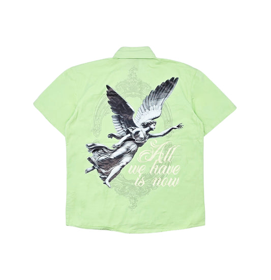 SWITCH MENS WOVEN LIVE IN THE MOMENT SHORT SLEEVE SHIRT/SHORTS SET (MINT GREEN)