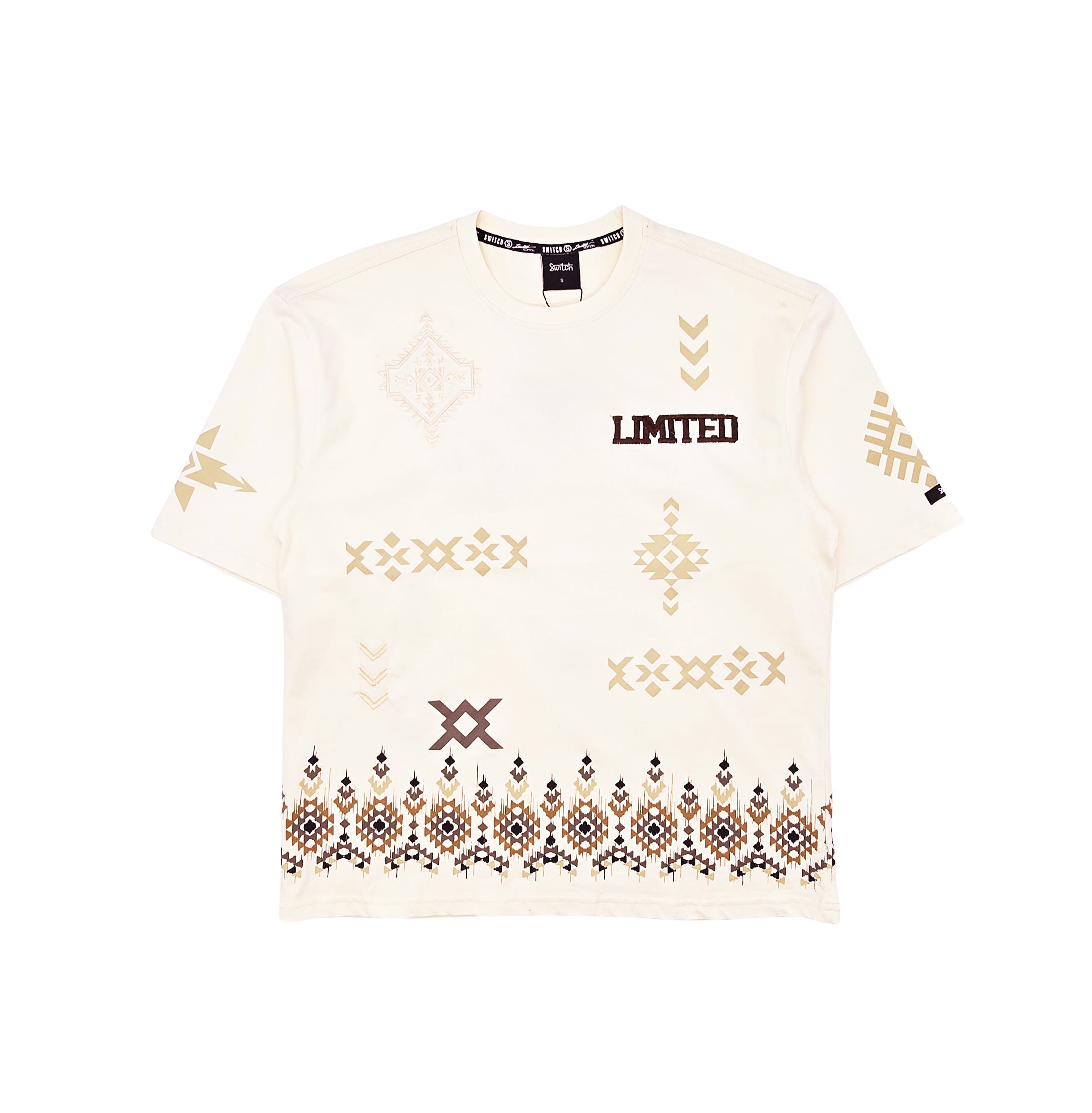 SWITCH MEN'S LIMITED GRAPHIC T-SHIRT & CARGO SHORTS SET (CREAM)