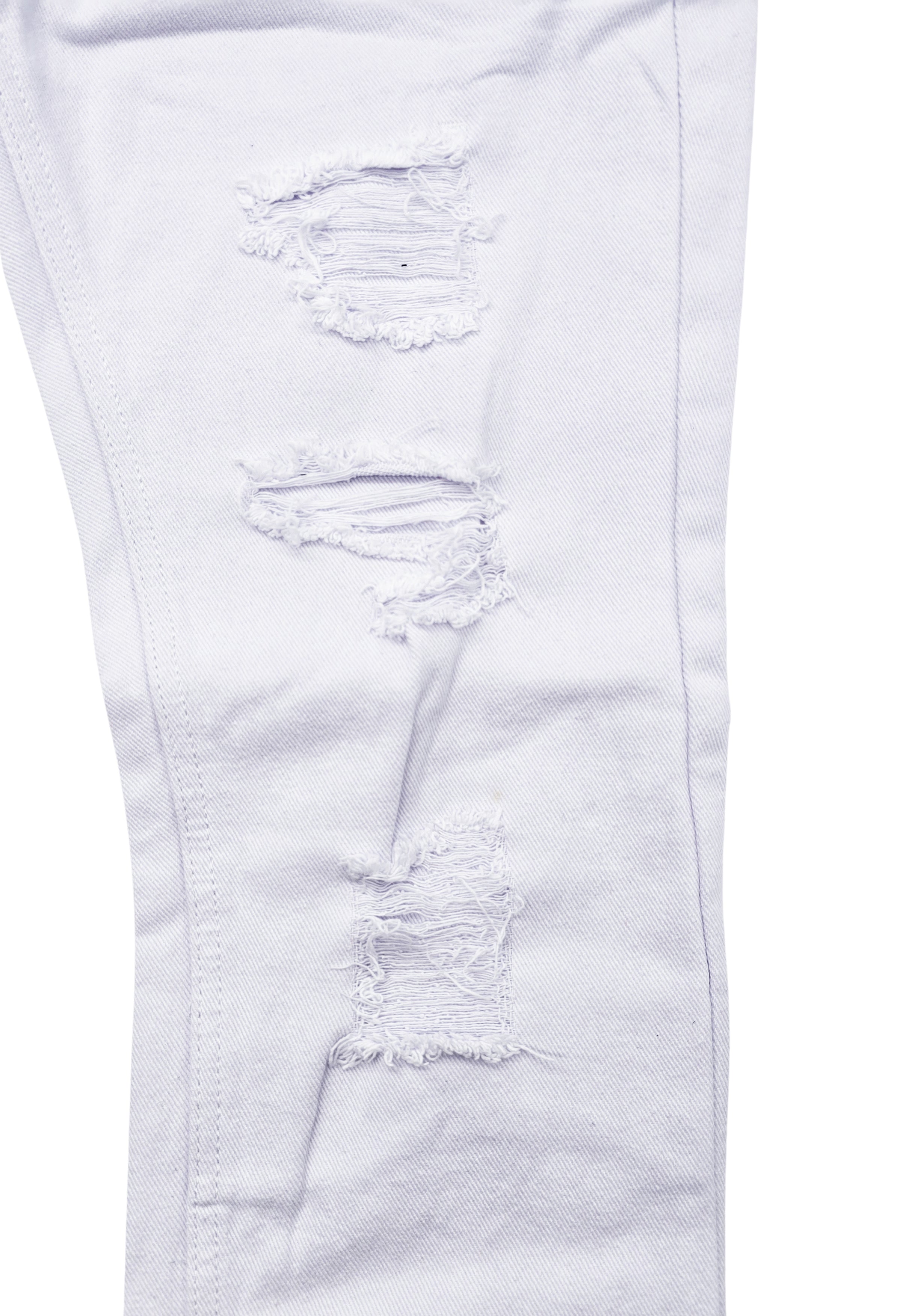 SWITCH REMARKABLE MEN'S SLIM FIT RIPPED DENIM JEANS (WHITE)